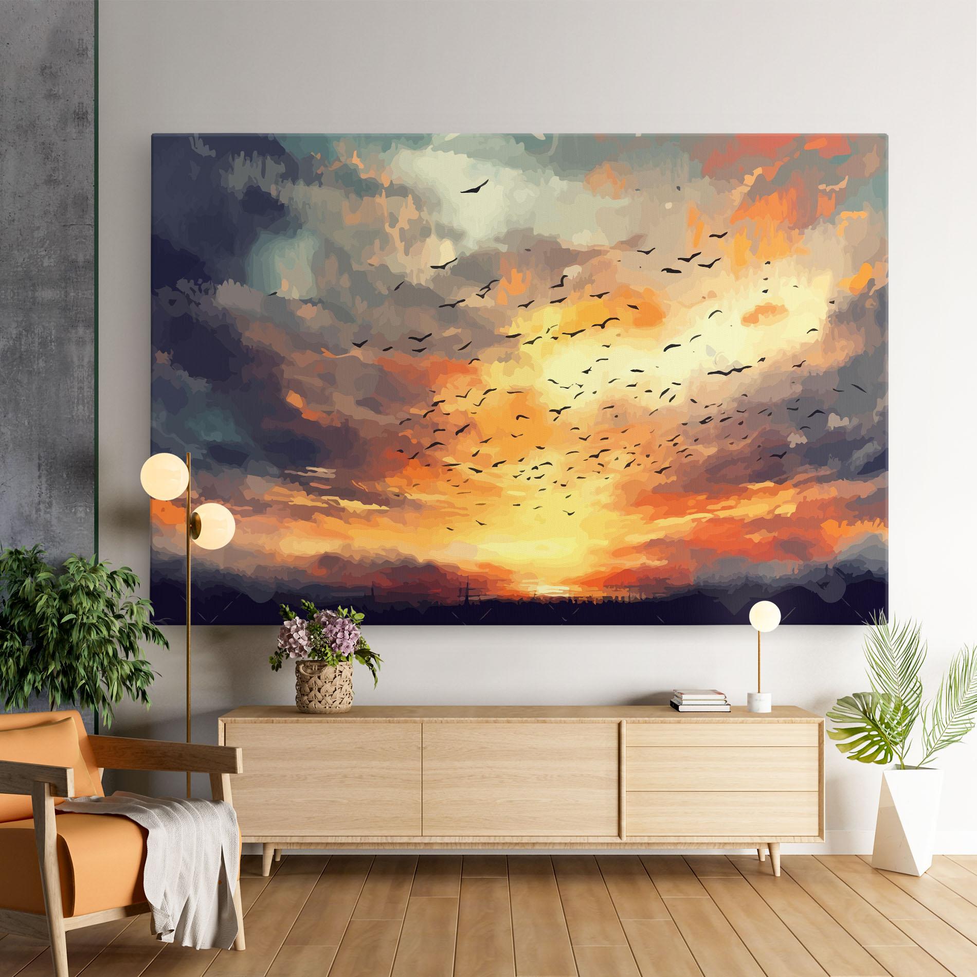 Leinwandbild Majestic Sunset mockup 9