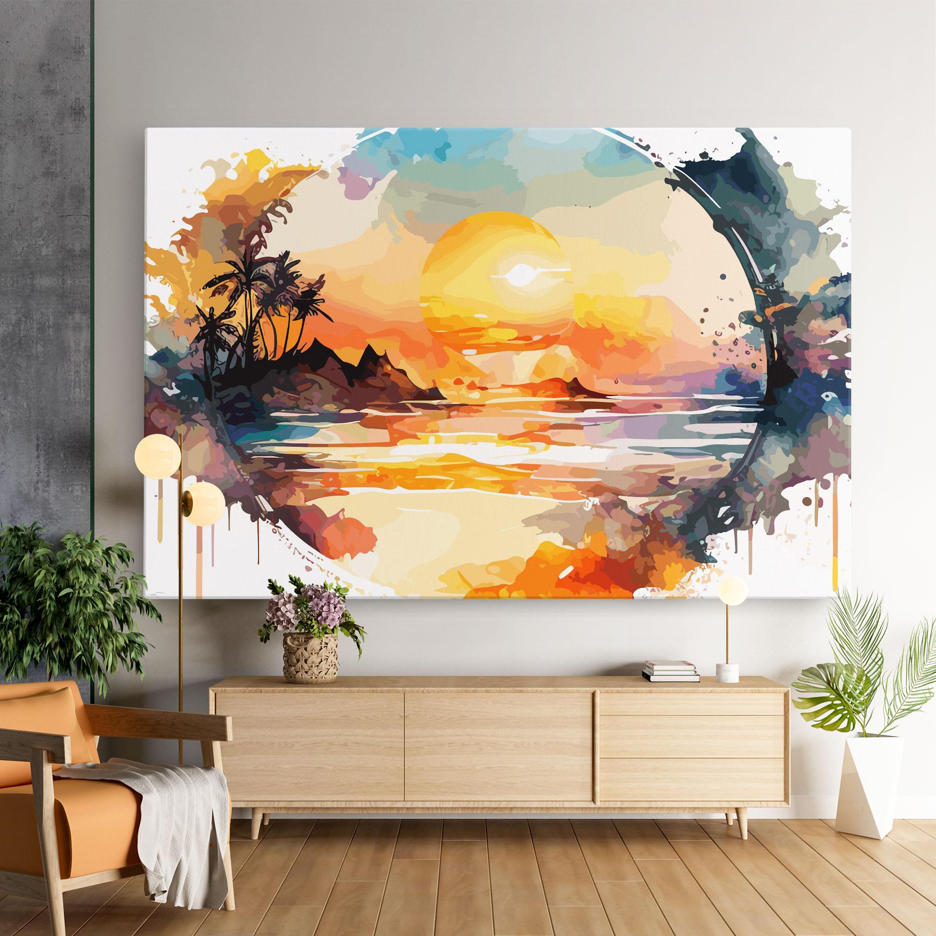 Leinwandbild Sunrise Art mockup 9