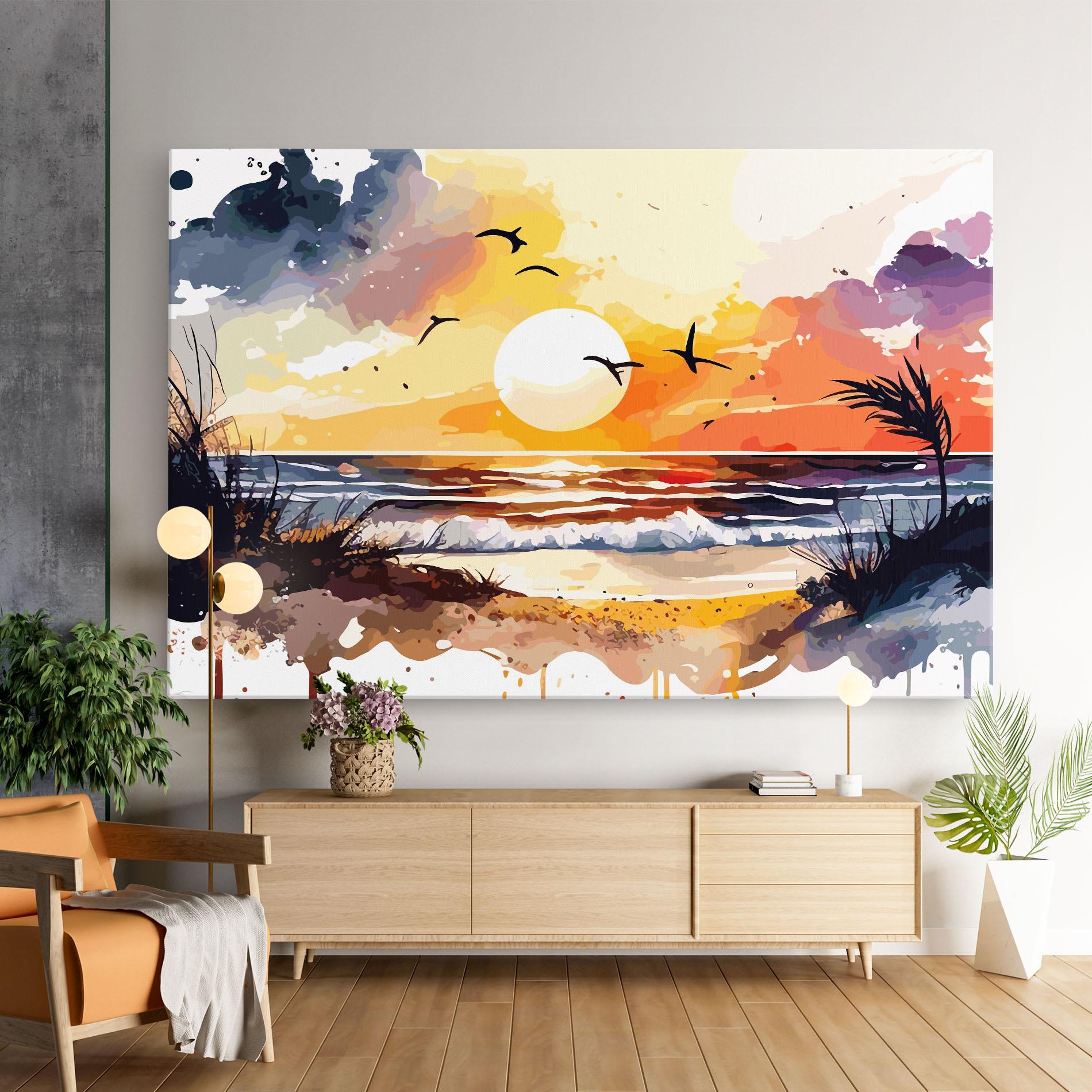 Leinwandbild Sunset Art View mockup 9