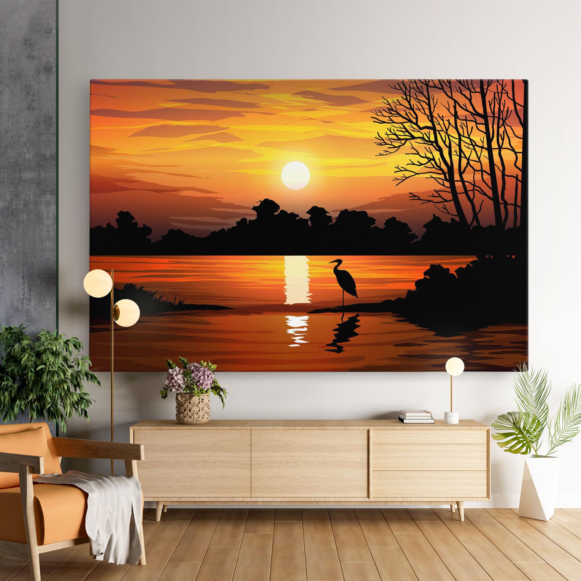 Leinwandbild Sunset Land mockup 9