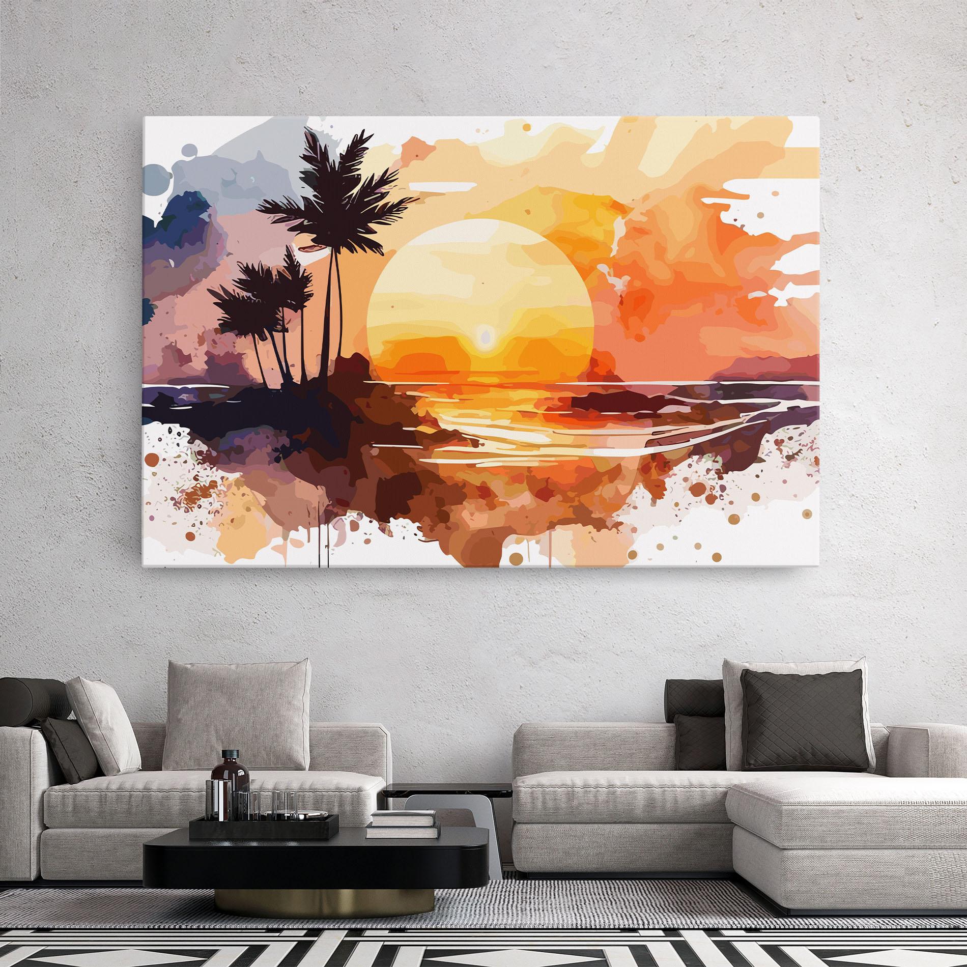 Leinwandbild Beautiful Sunrise mockup 2