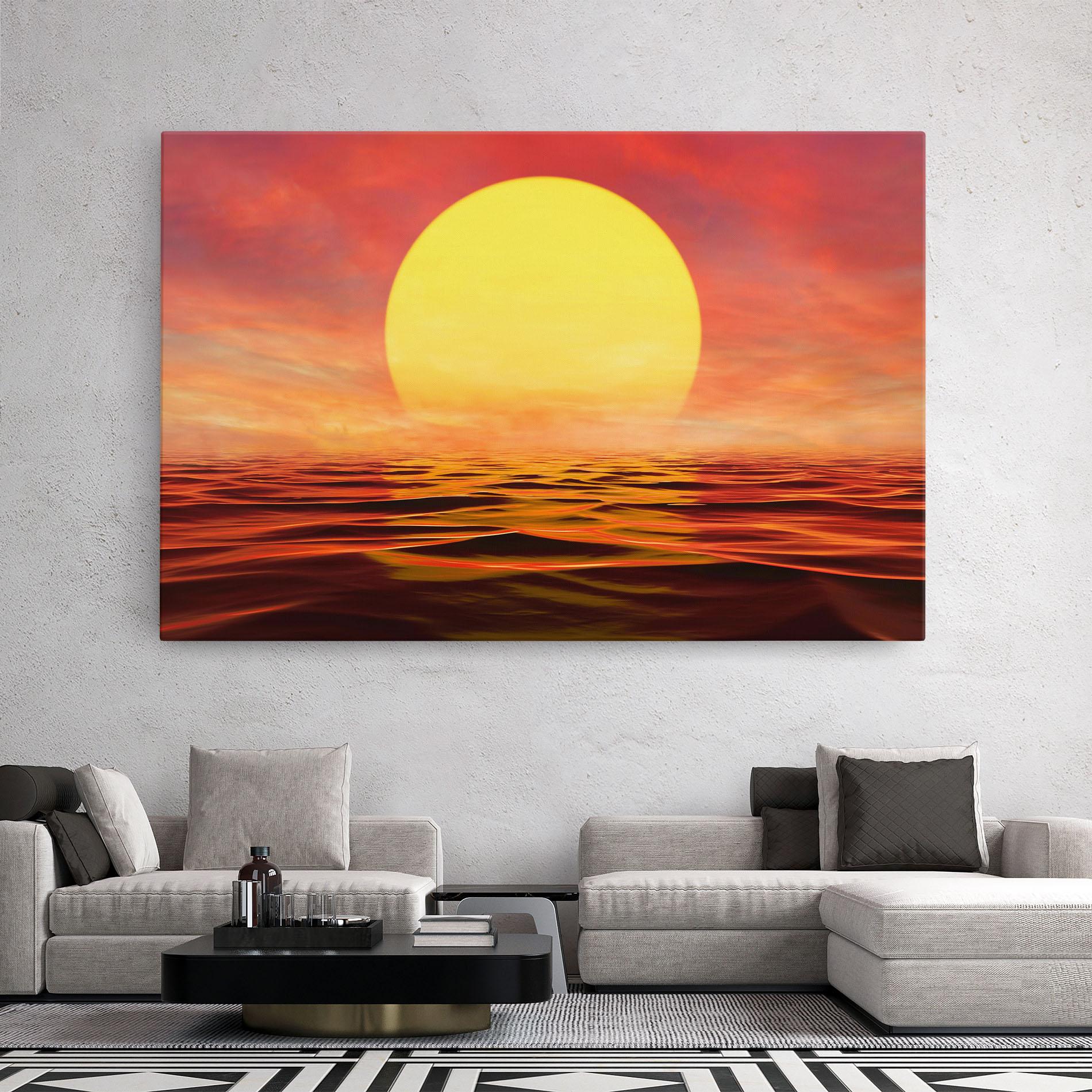 Leinwandbild Clouds Reflection Sky mockup 2