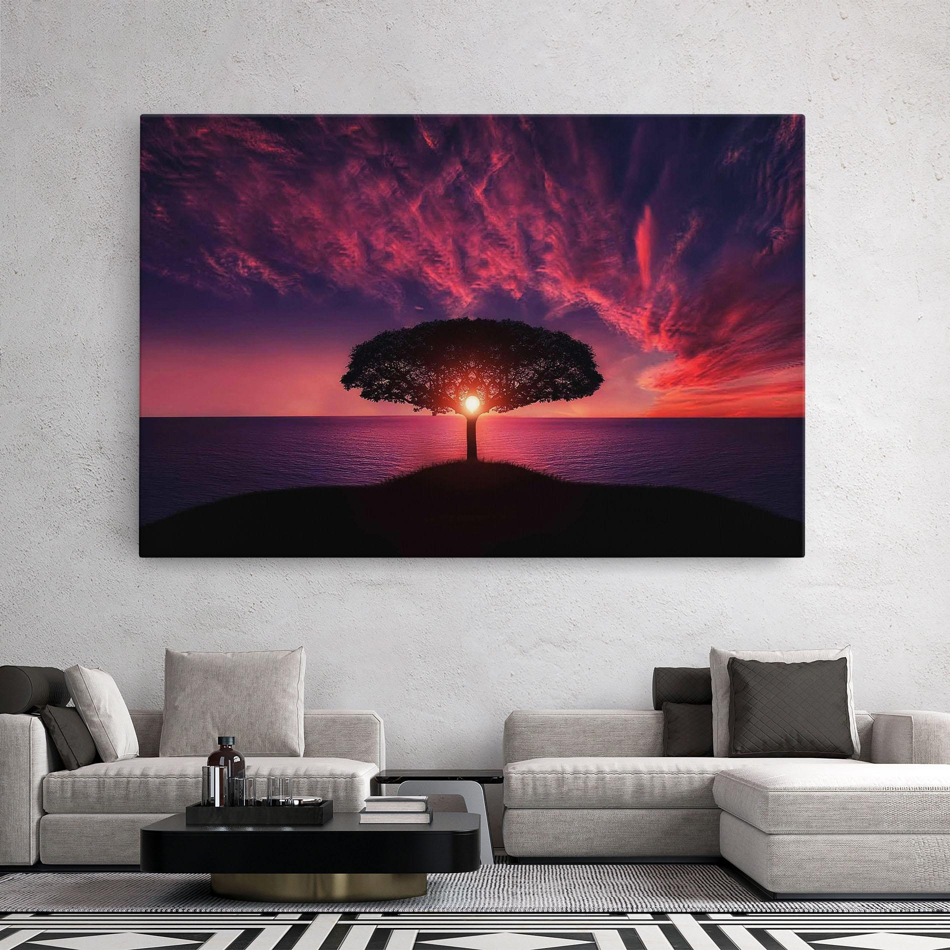 Leinwandbild Sun Tree mockup 2