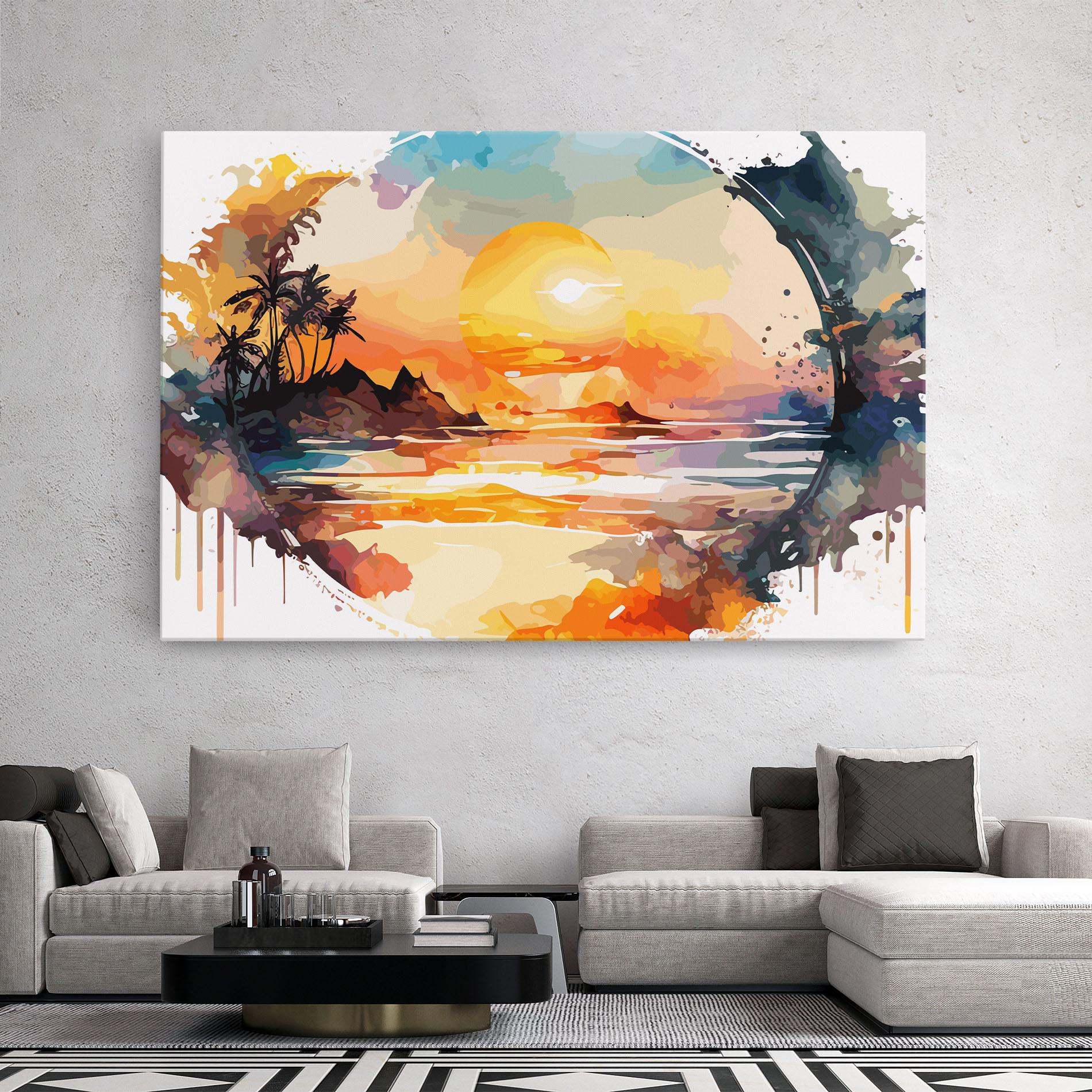 Leinwandbild Sunrise Art mockup 2