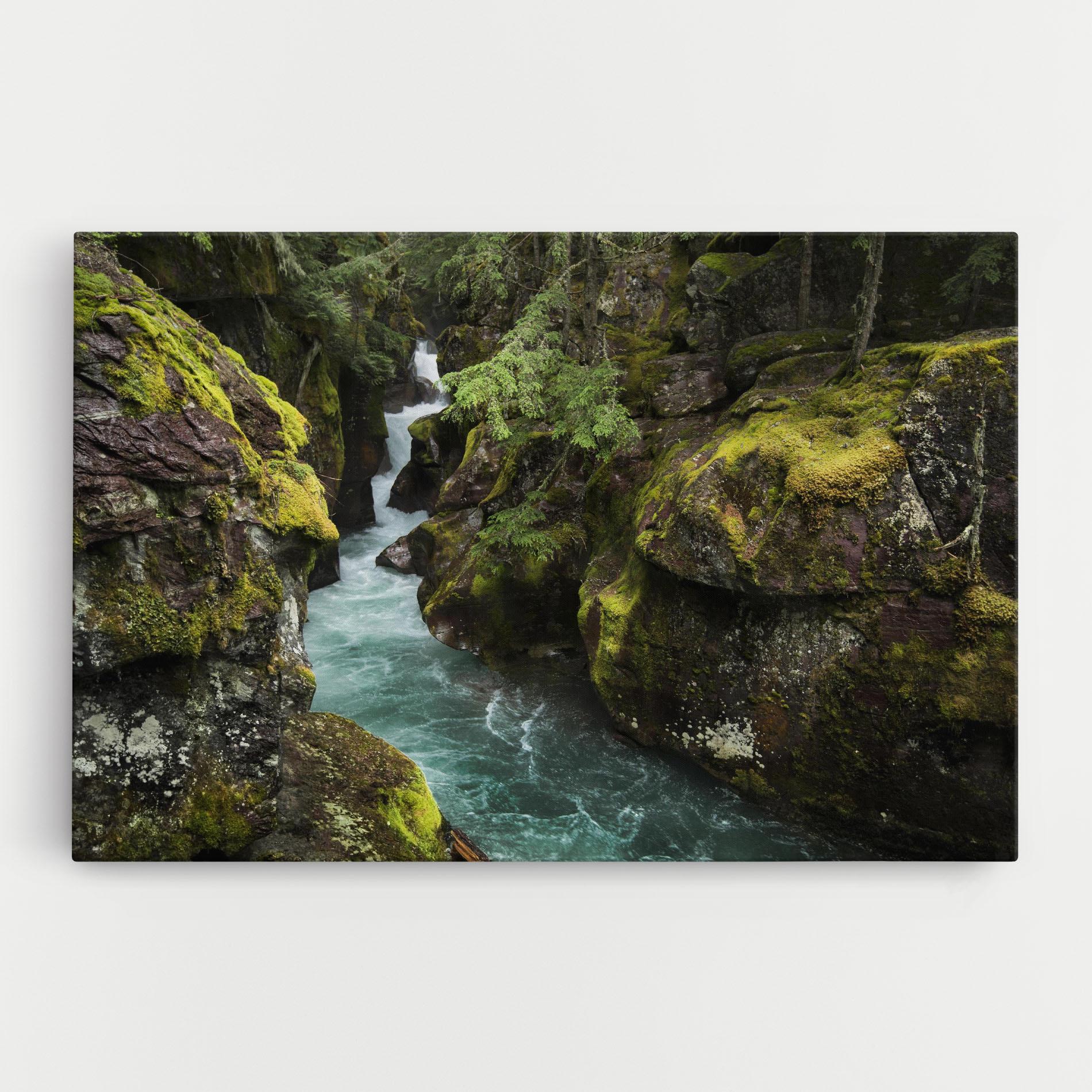Leinwandbild Blue Majestic Waterfall mockup 0