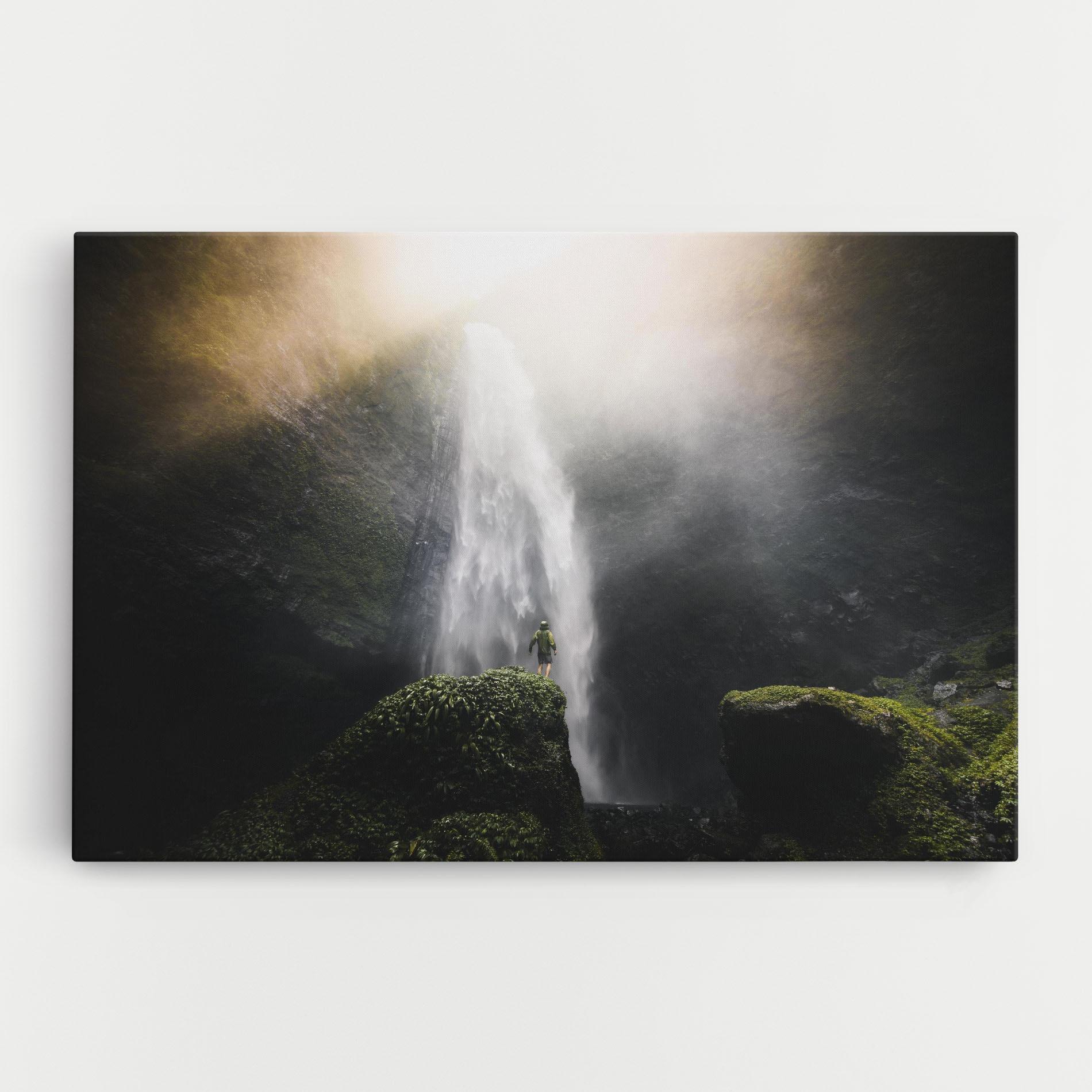 Leinwandbild Green Man Waterfall mockup 0
