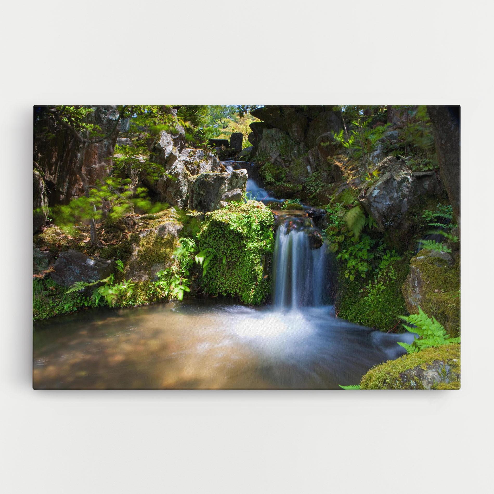 Leinwandbild Jungle View Waterfall mockup 0