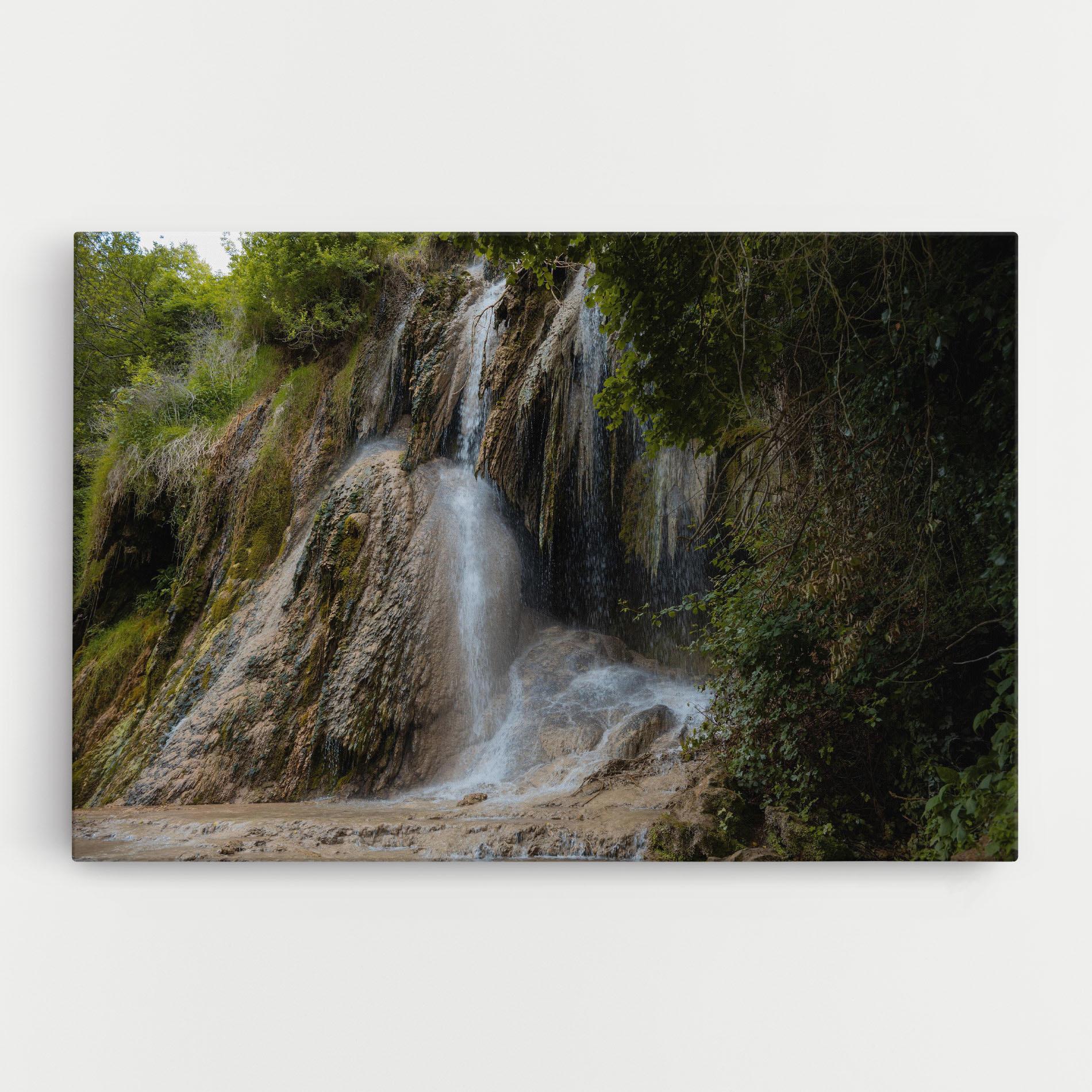 Leinwandbild Pretty Waterfall Forest mockup 0