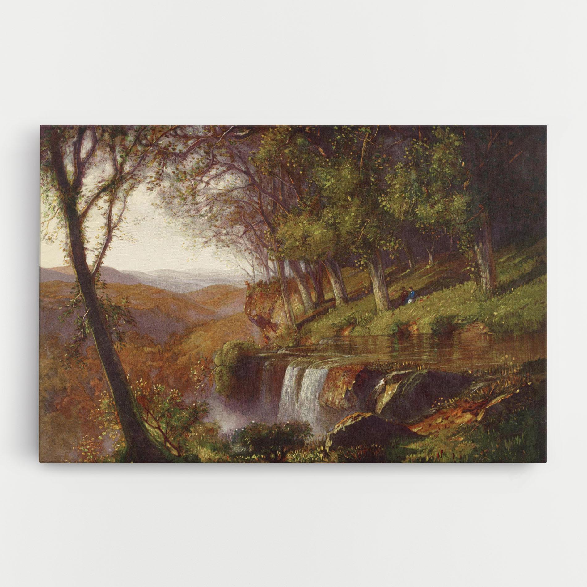Leinwandbild Waterfall Painting mockup 0