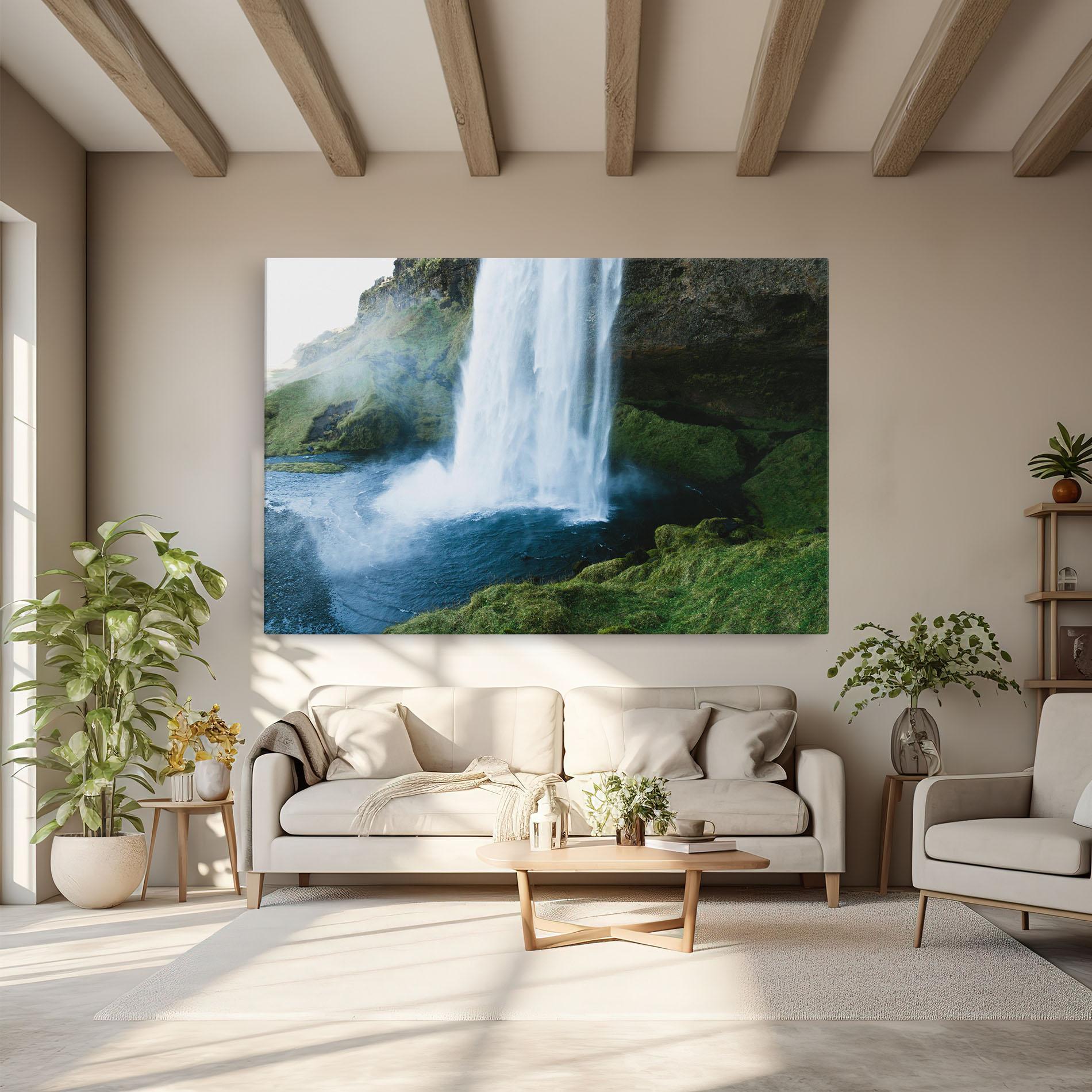 Leinwandbild Majestic Waterfall mockup 6