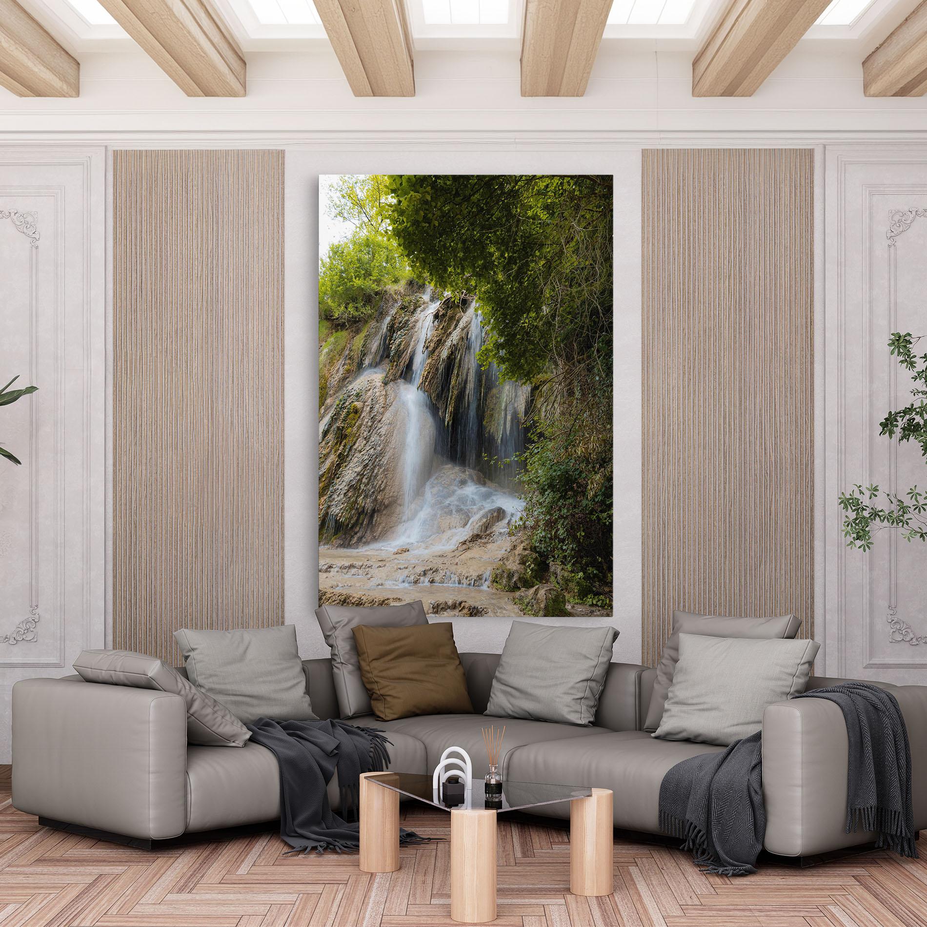 Leinwandbild Forest Waterfall View mockup 6