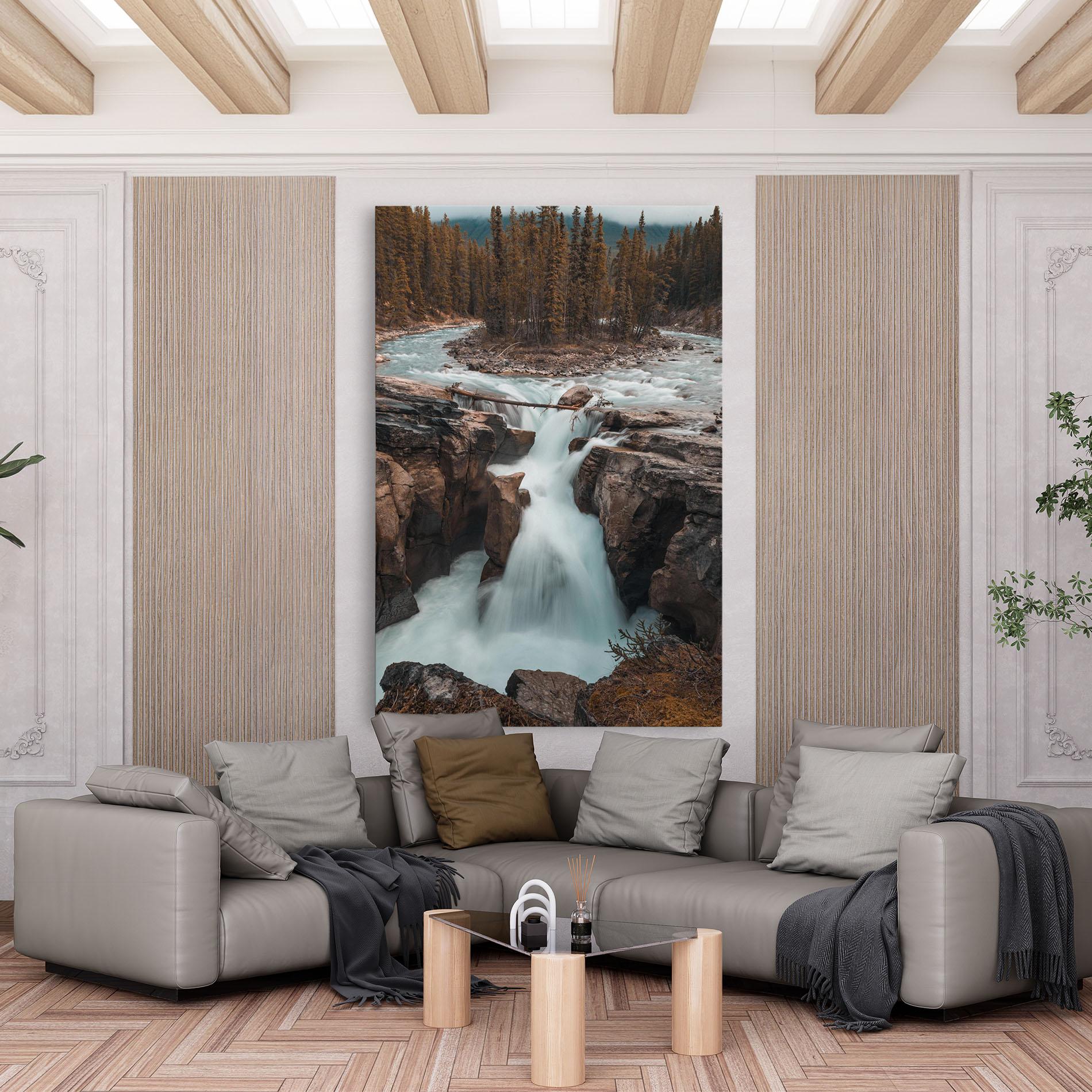 Leinwandbild Orange Trees Waterfall mockup 6