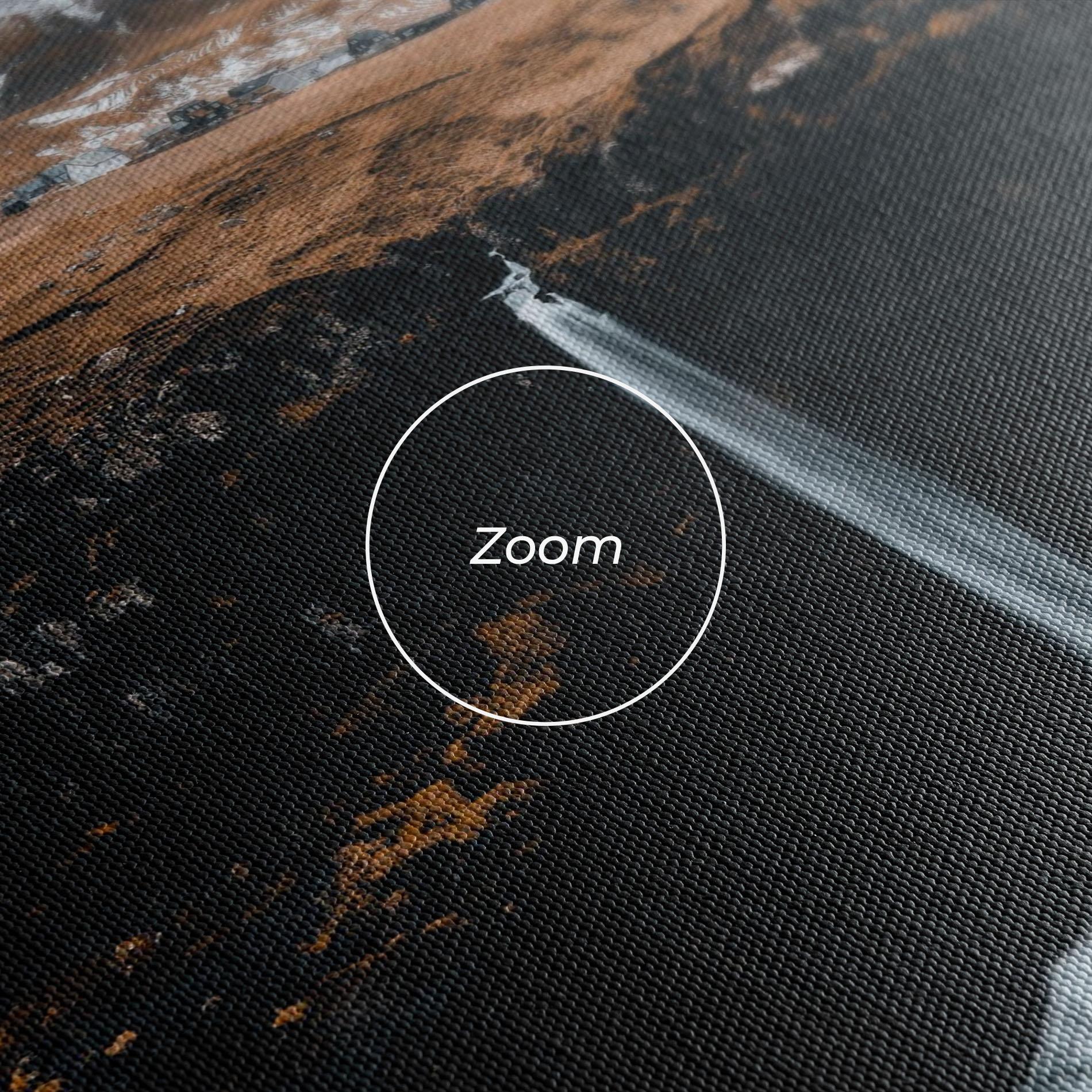 Leinwandbild Black Houses Waterfall mockup 3