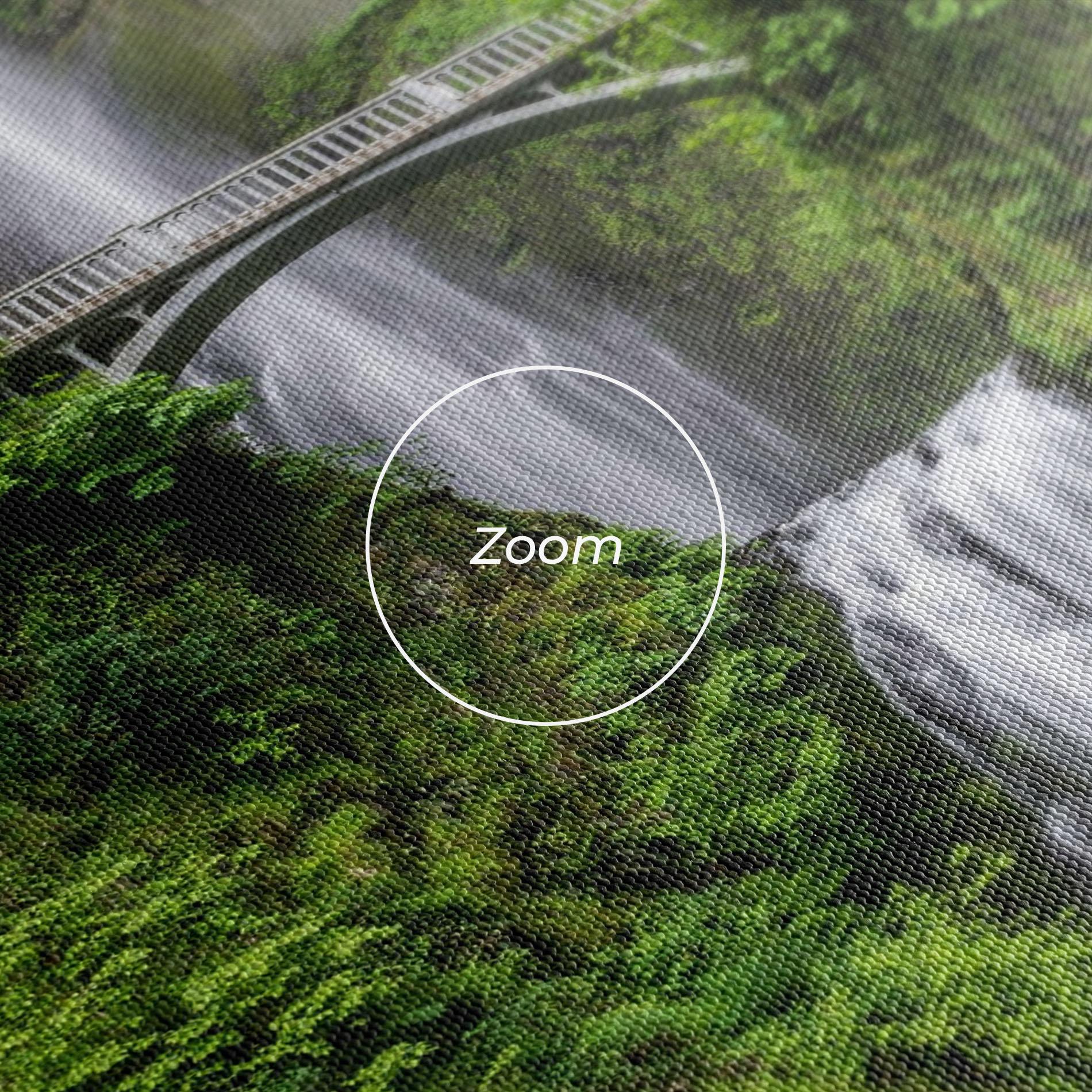 Leinwandbild Green Leaves Bridge View mockup 3