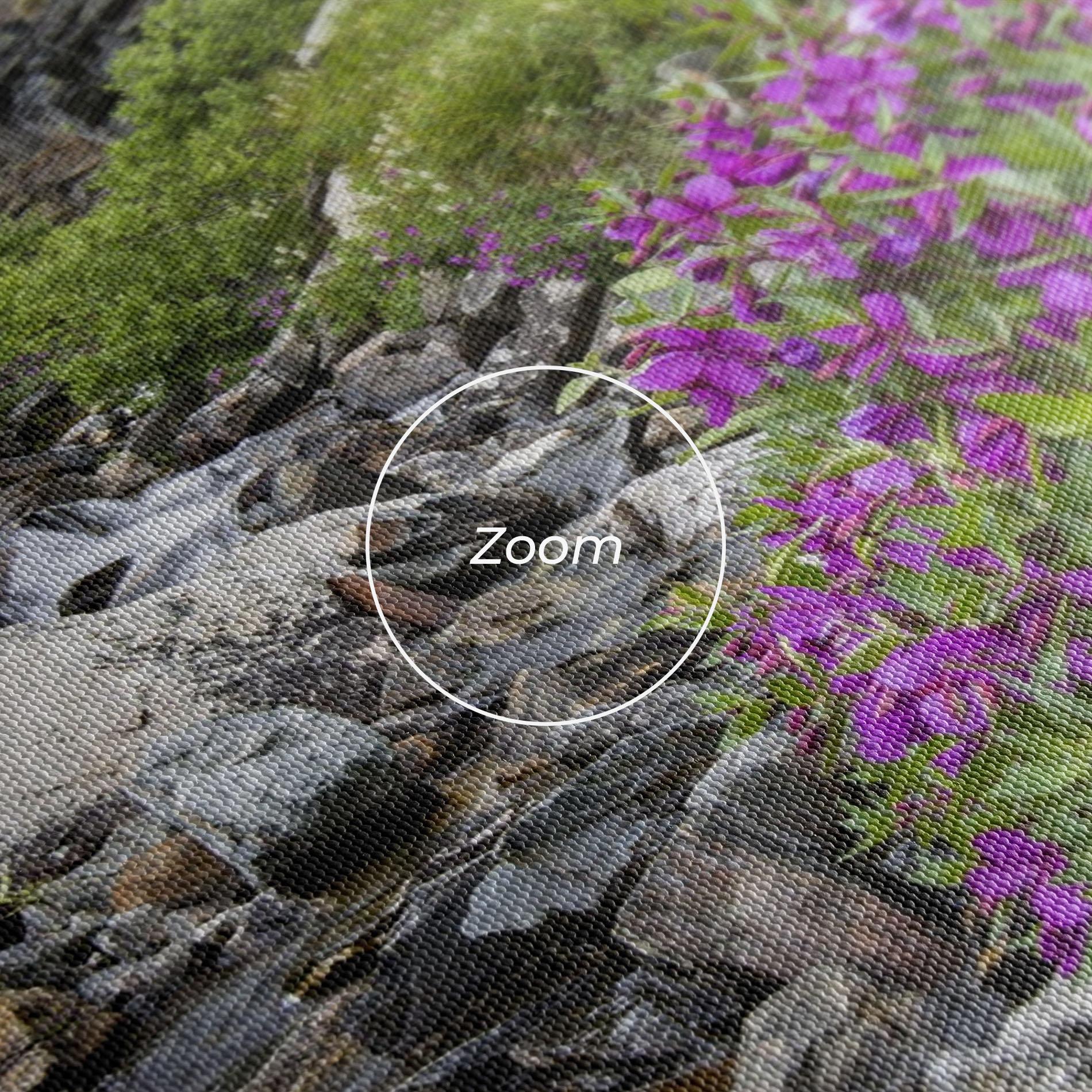 Leinwandbild Purple Flowers Waterfall mockup 3