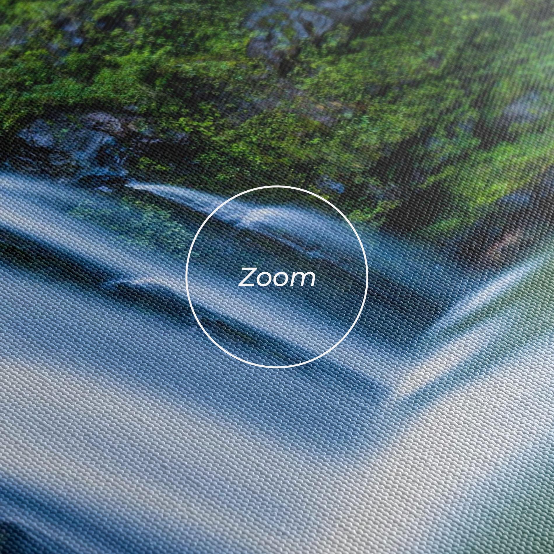 Leinwandbild Swimming In Waterfall mockup 3