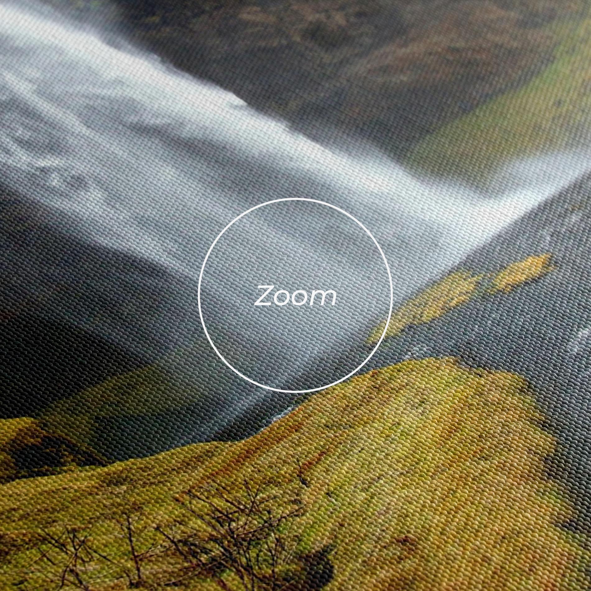 Leinwandbild Yellow Grass Waterfall mockup 3