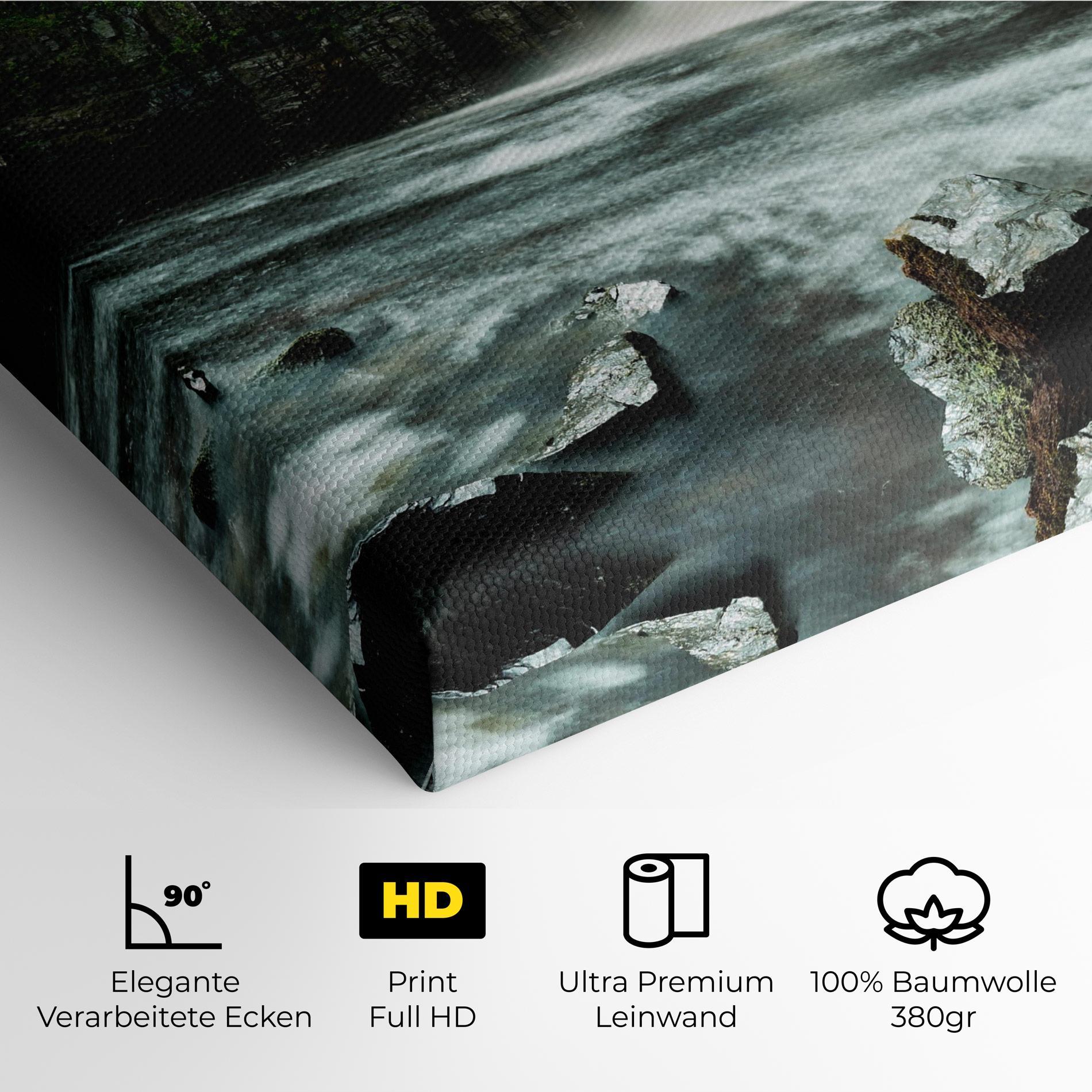 Leinwandbild Beautiful Water Falling mockup 4
