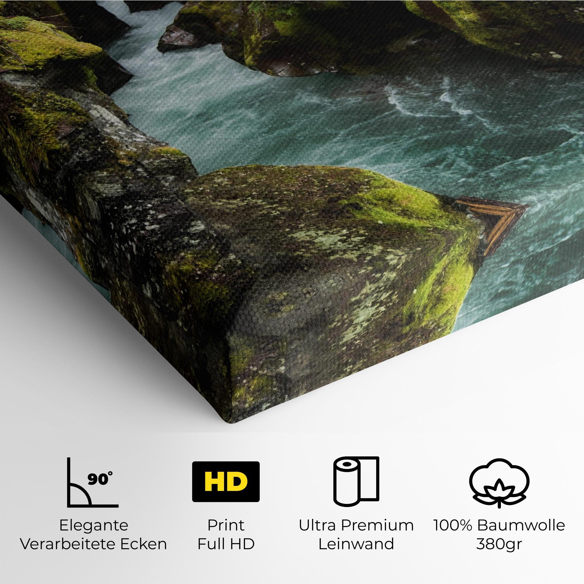 Leinwandbild Blue Majestic Waterfall mockup 4