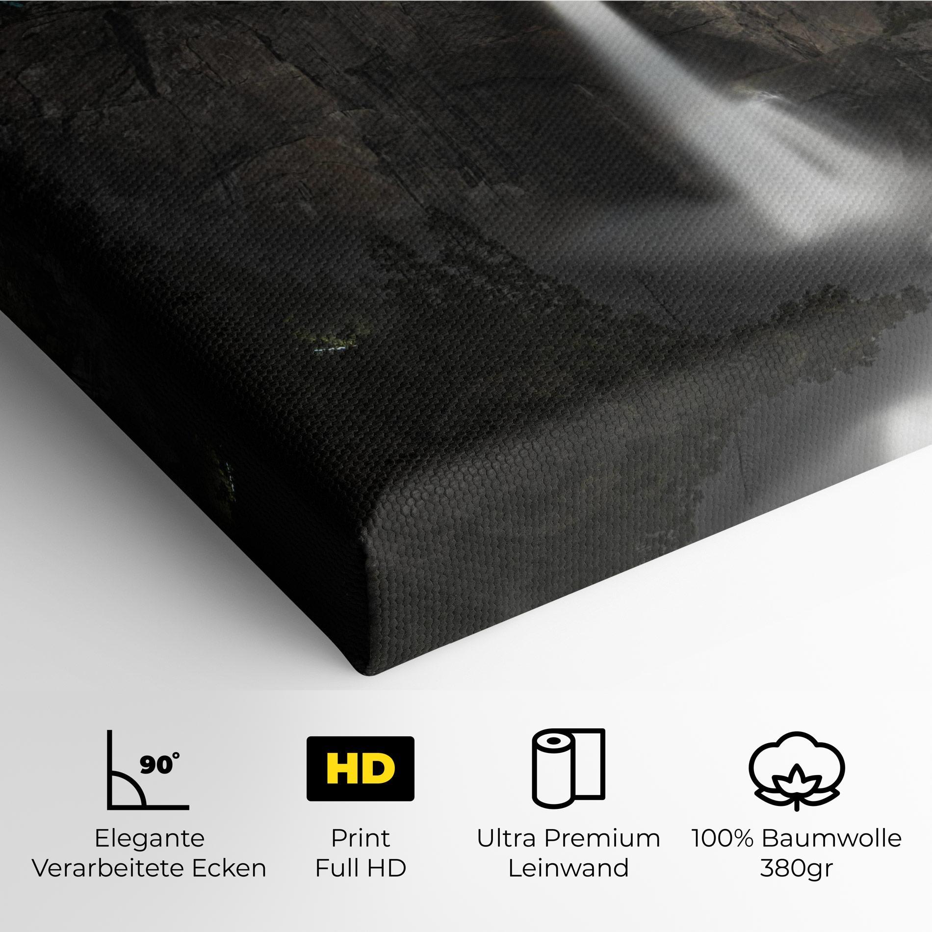 Leinwandbild Dark Blue Sky Waterfall mockup 4