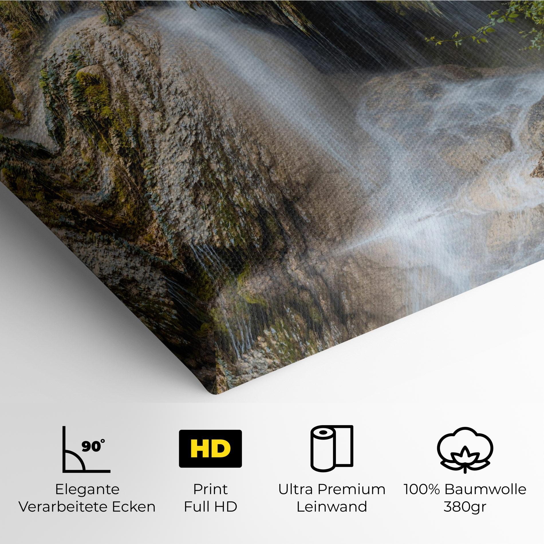 Leinwandbild Forest Waterfall View mockup 4
