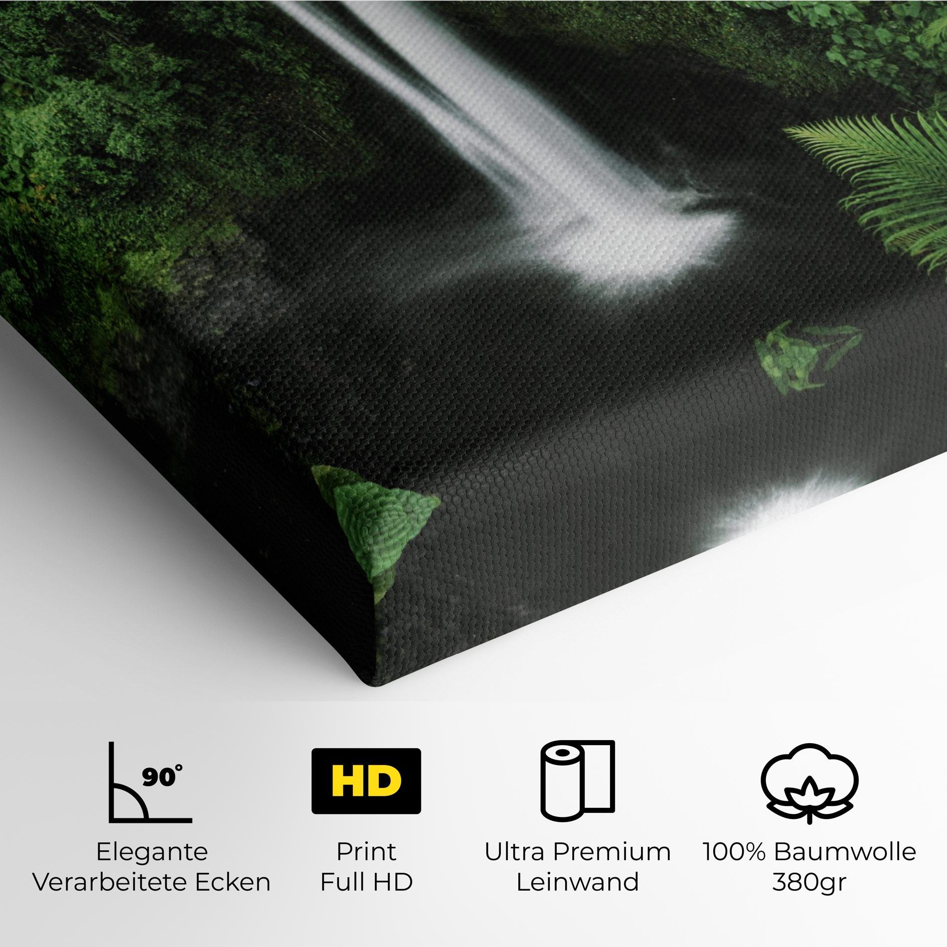 Leinwandbild Green Nature Waterfall mockup 4