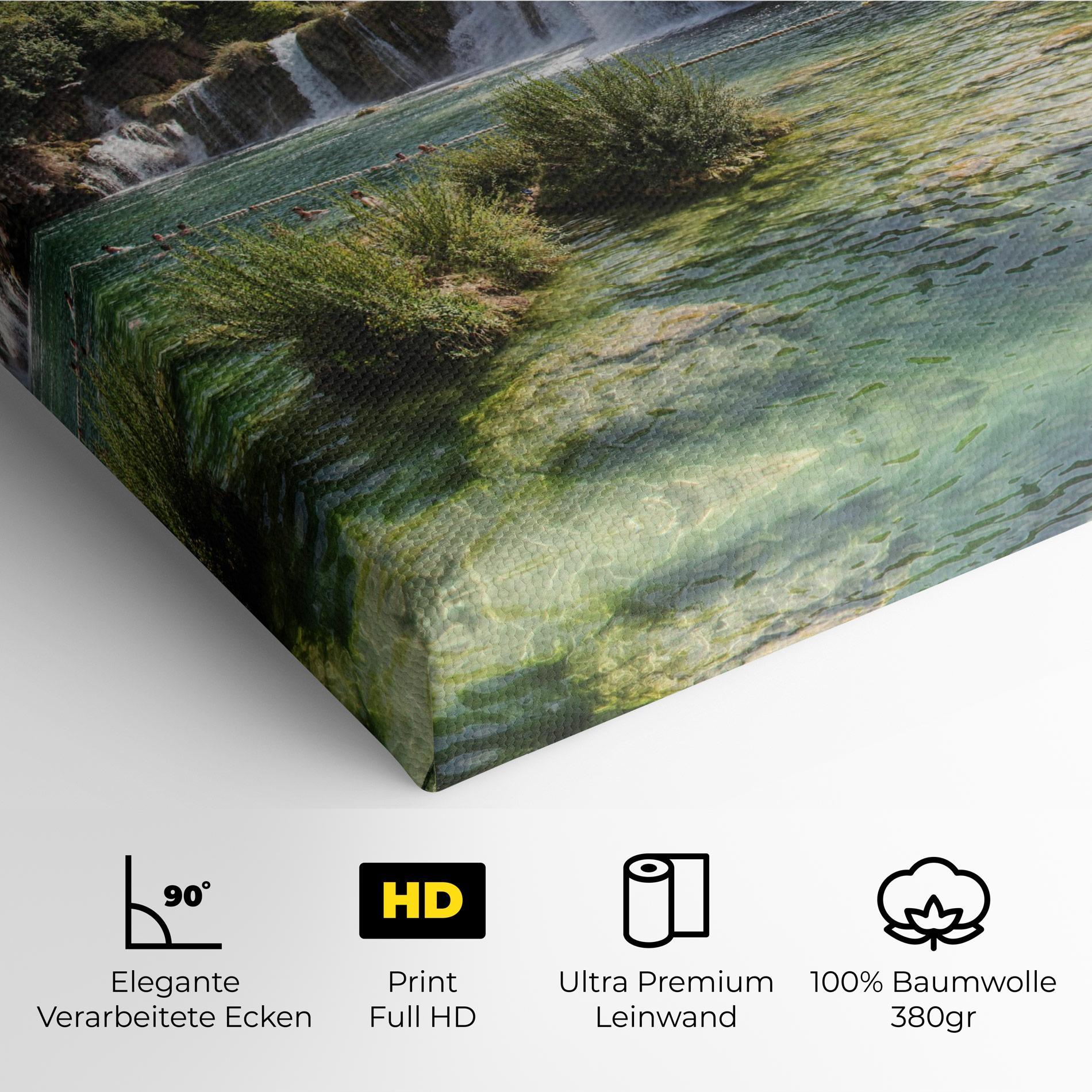 Leinwandbild Green Waterfall mockup 4