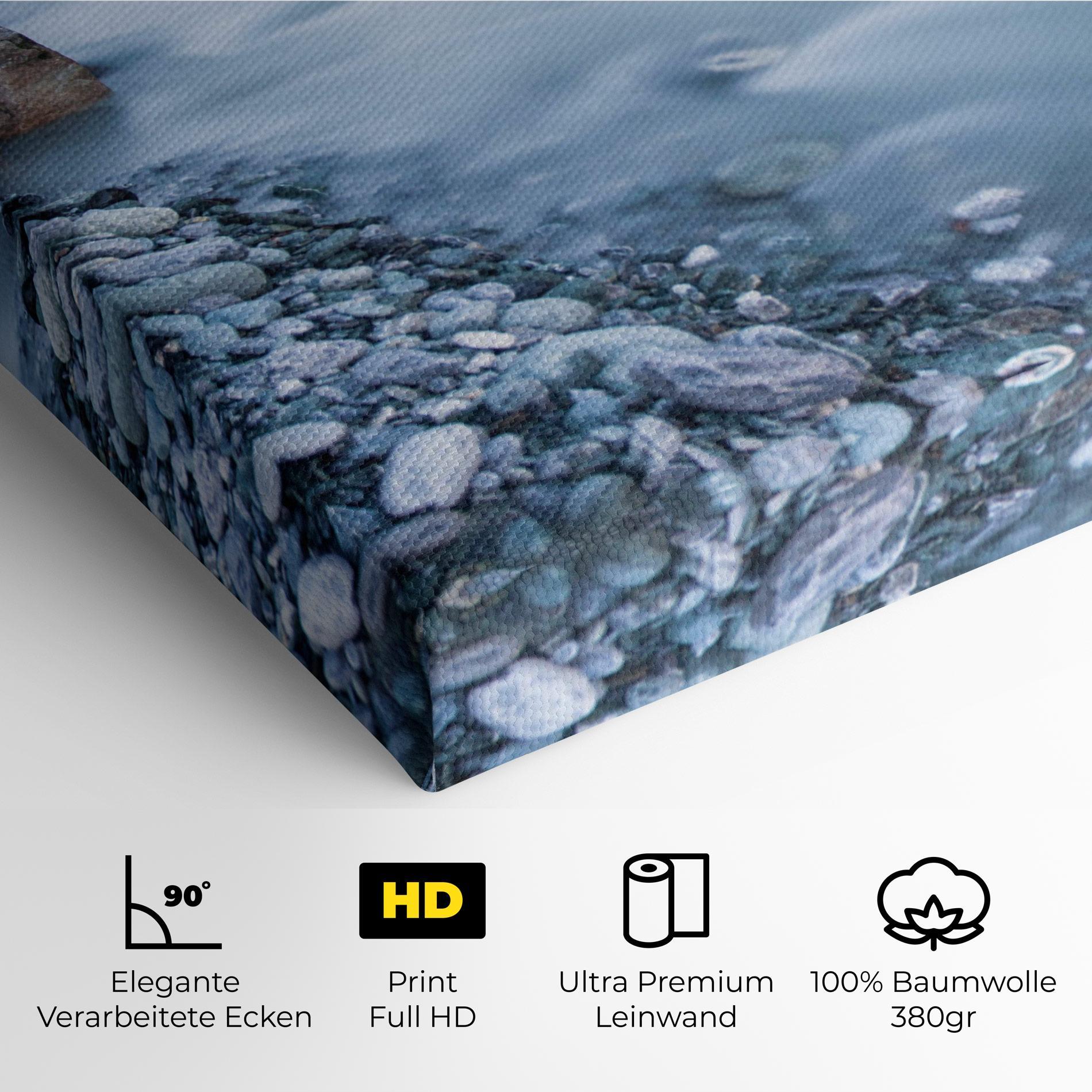 Leinwandbild Grey Water Falling mockup 4