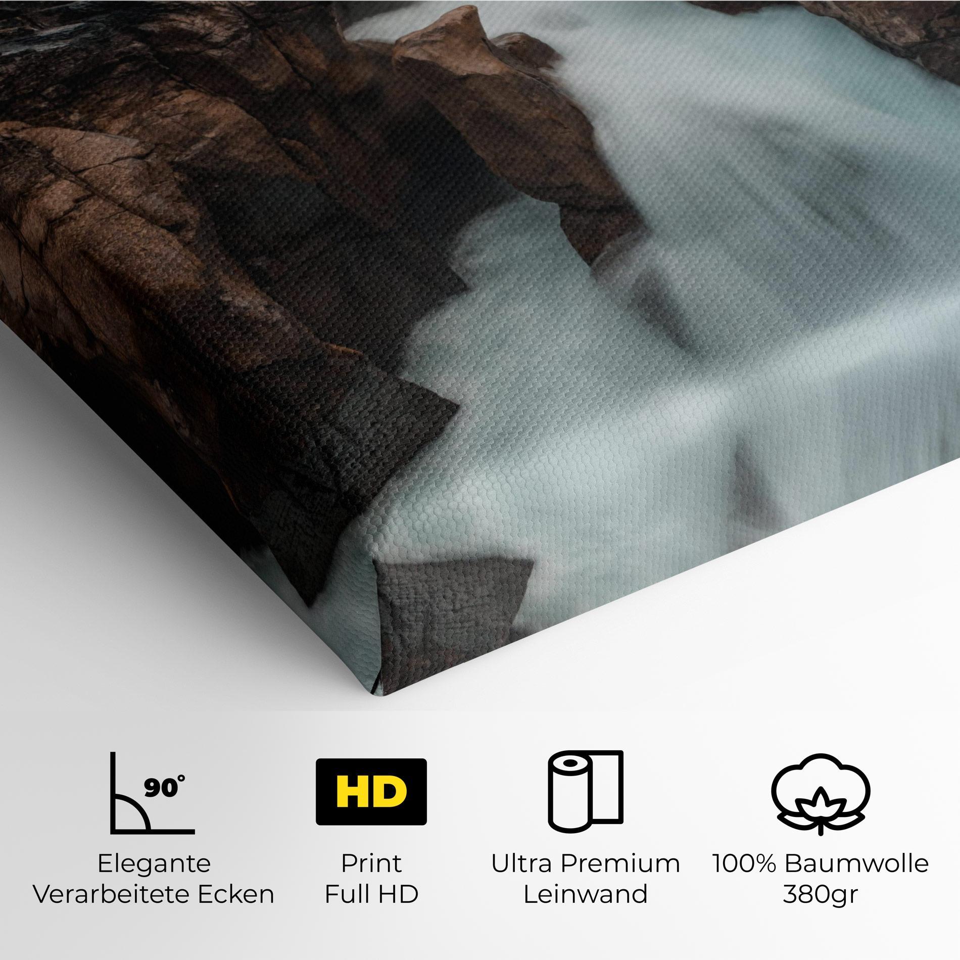 Leinwandbild Orange Trees Waterfall mockup 4