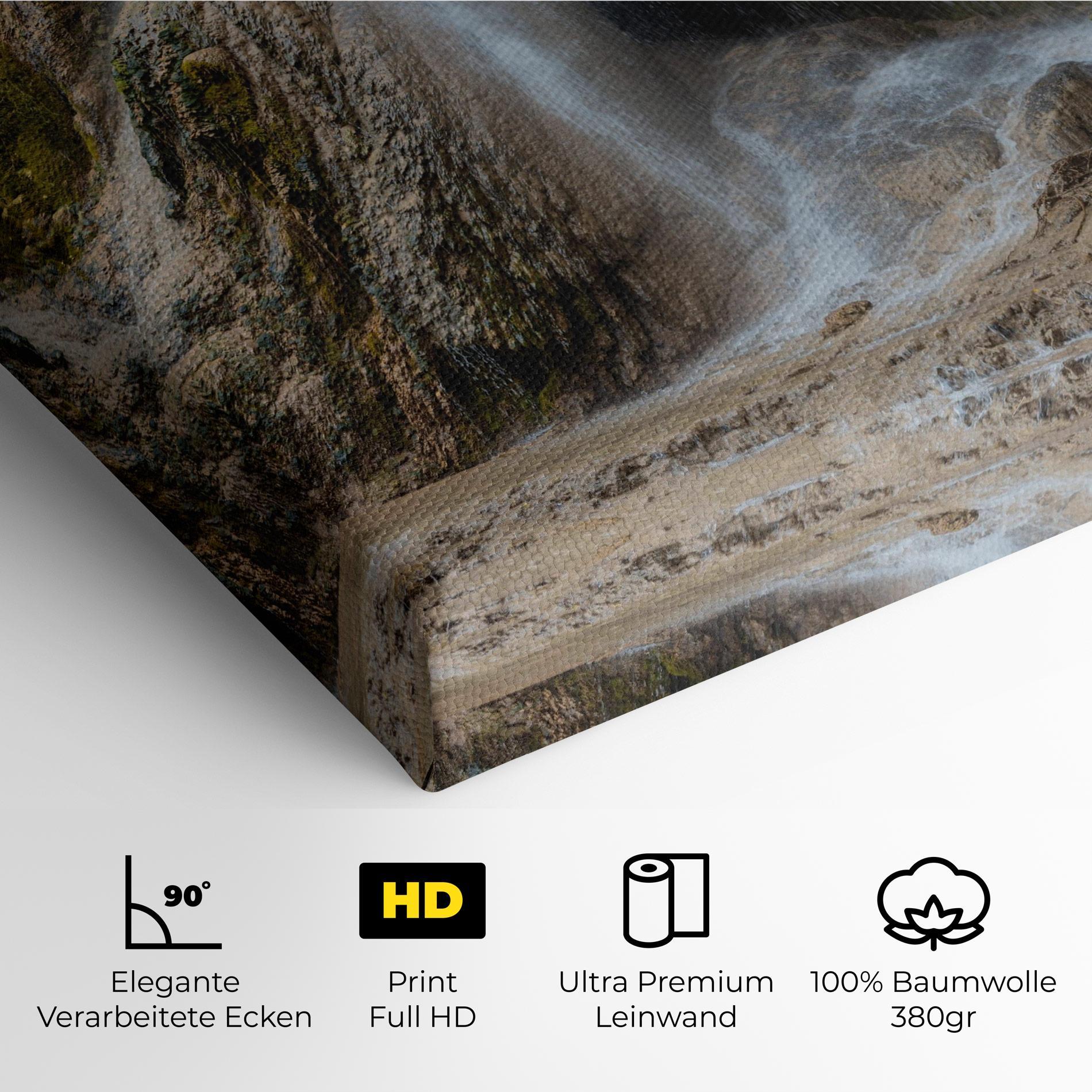 Leinwandbild Pretty Waterfall Forest mockup 4