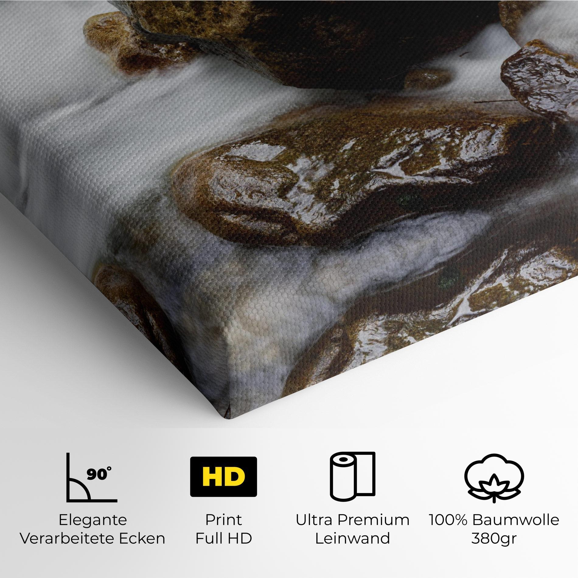Leinwandbild Shiny Rocks Waterfall mockup 4