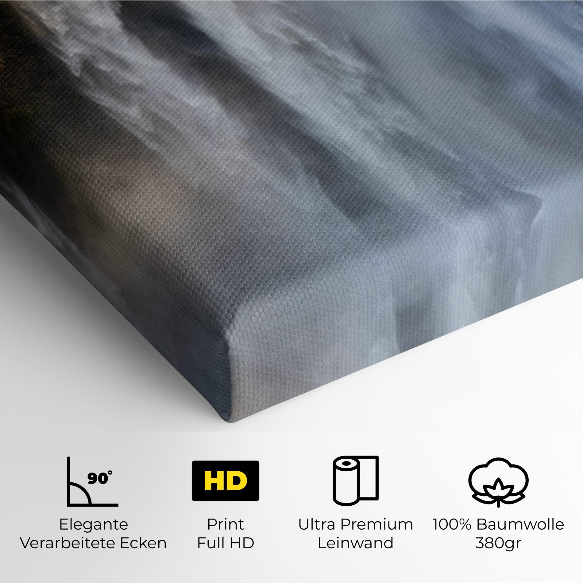 Leinwandbild Small Man Waterfall mockup 4