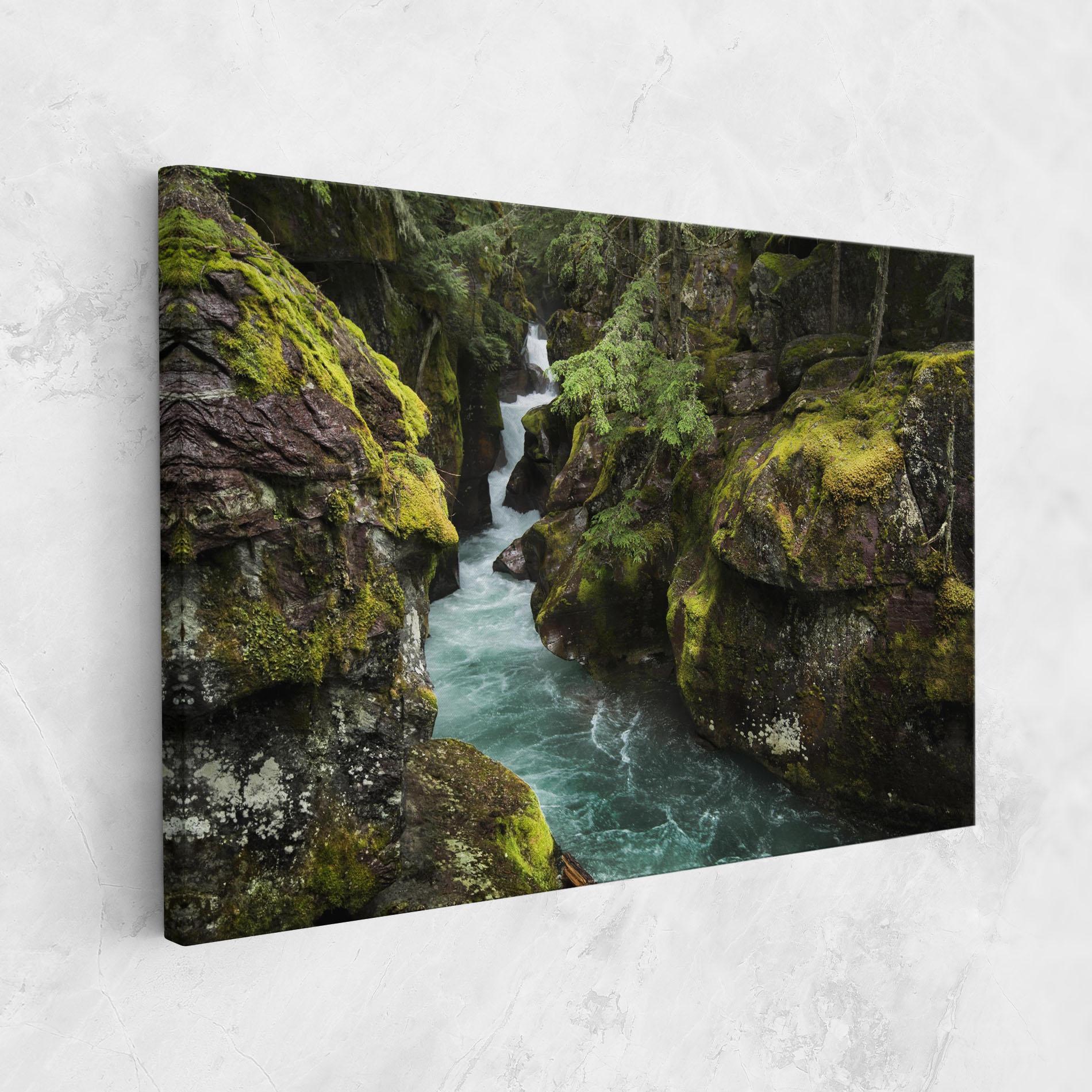 Leinwandbild Blue Majestic Waterfall mockup 1