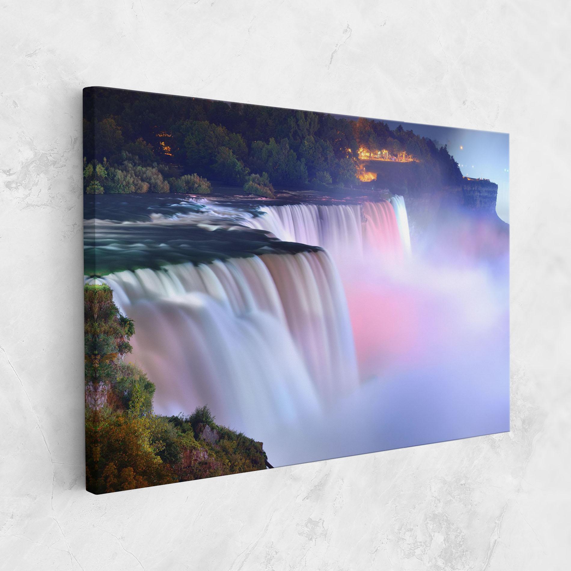 Leinwandbild Dreamy Purple Waterfall mockup 1