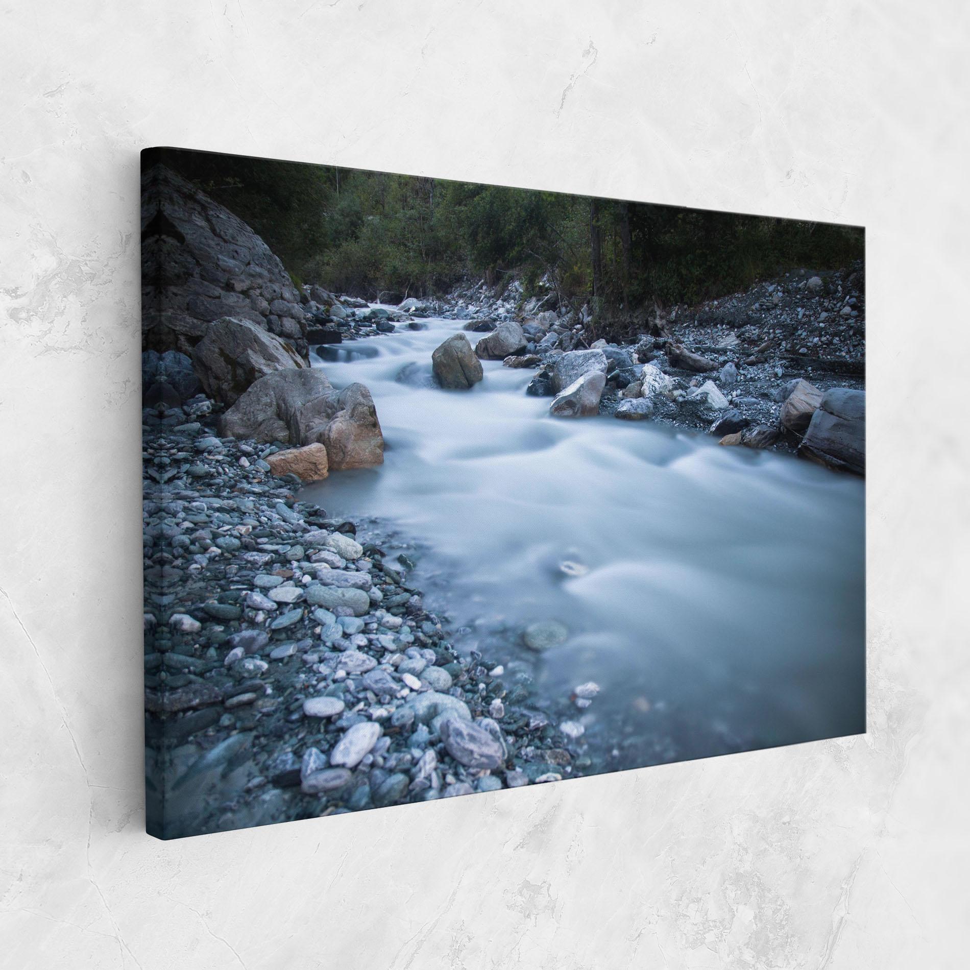 Leinwandbild Grey Water Falling mockup 1