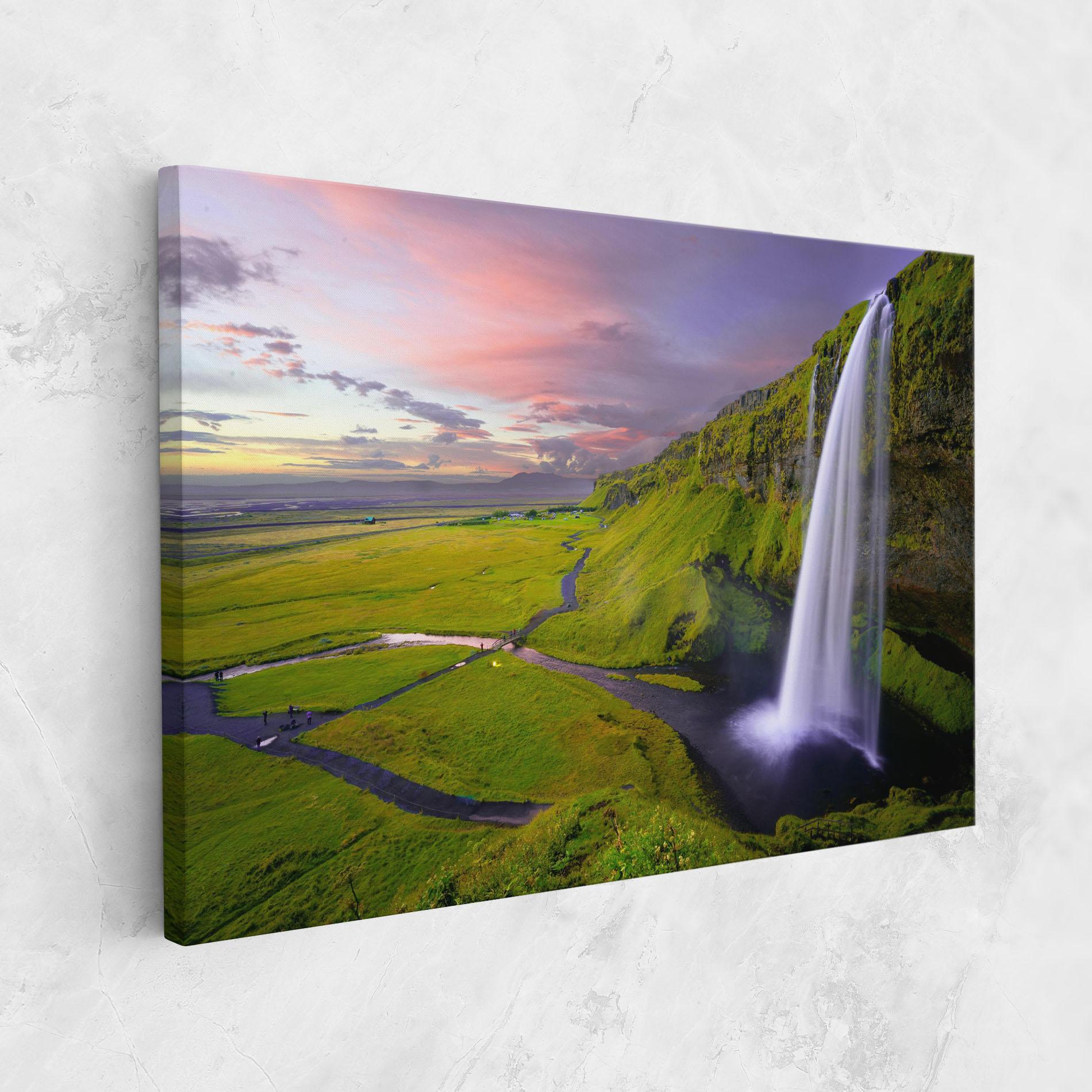 Leinwandbild Pink Wky Waterfall mockup 1