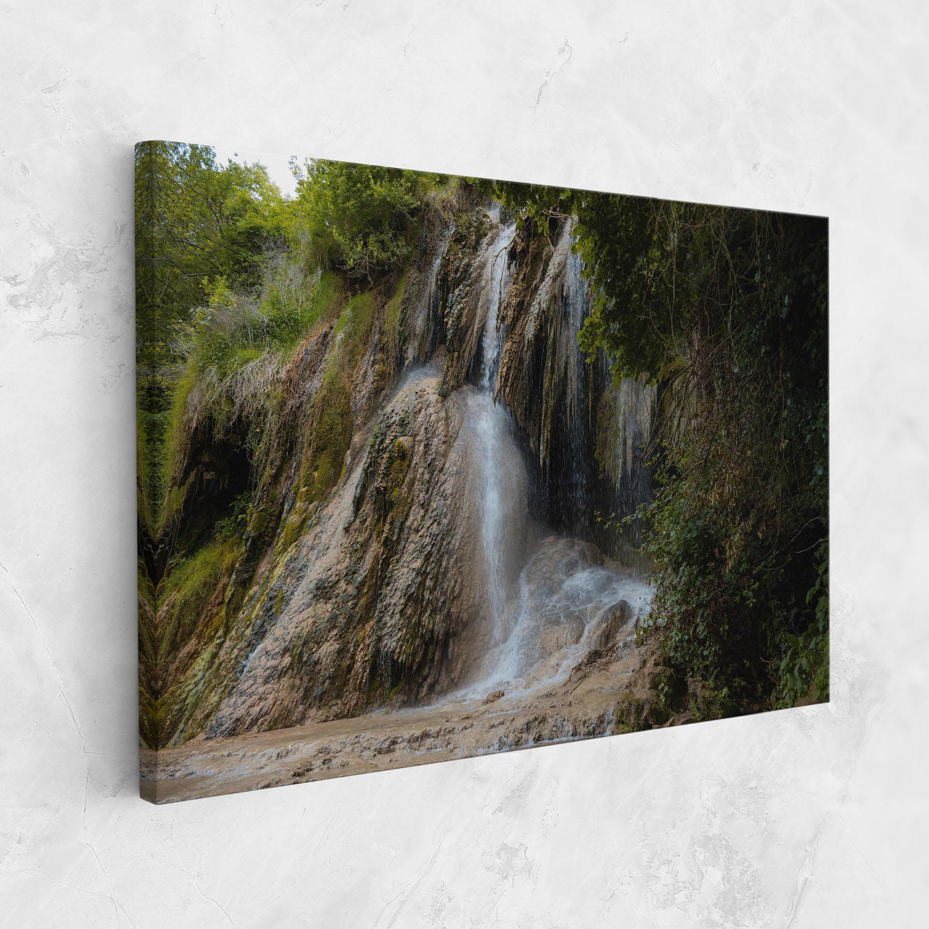 Leinwandbild Pretty Waterfall Forest mockup 1