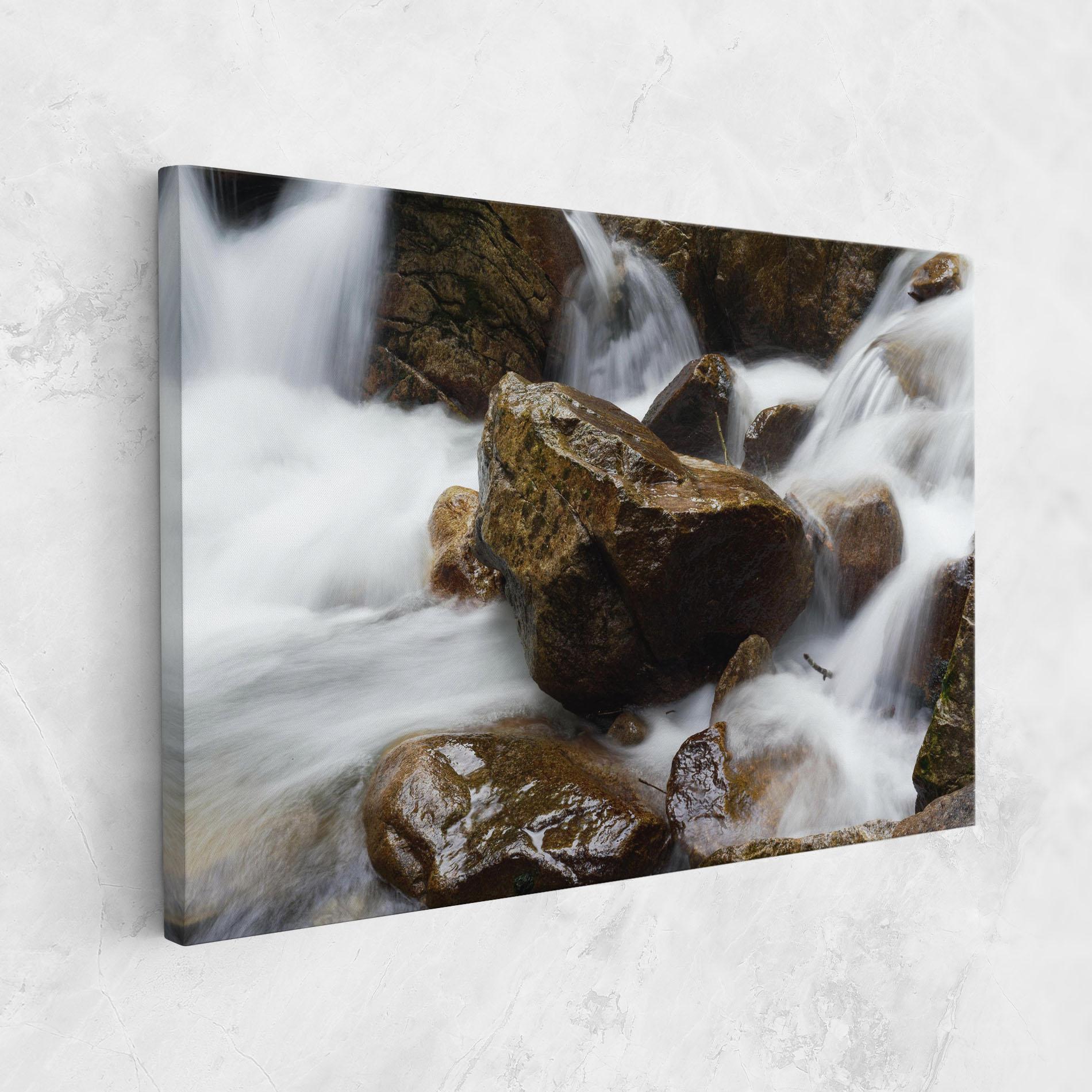 Leinwandbild Shiny Rocks Waterfall mockup 1