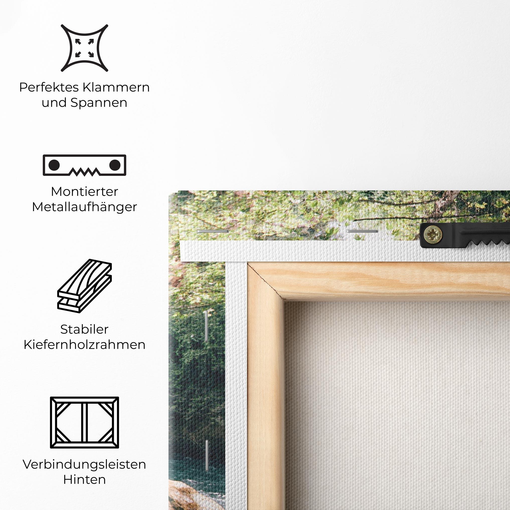 Leinwandbild Beautiful Blue Waterfall mockup 5