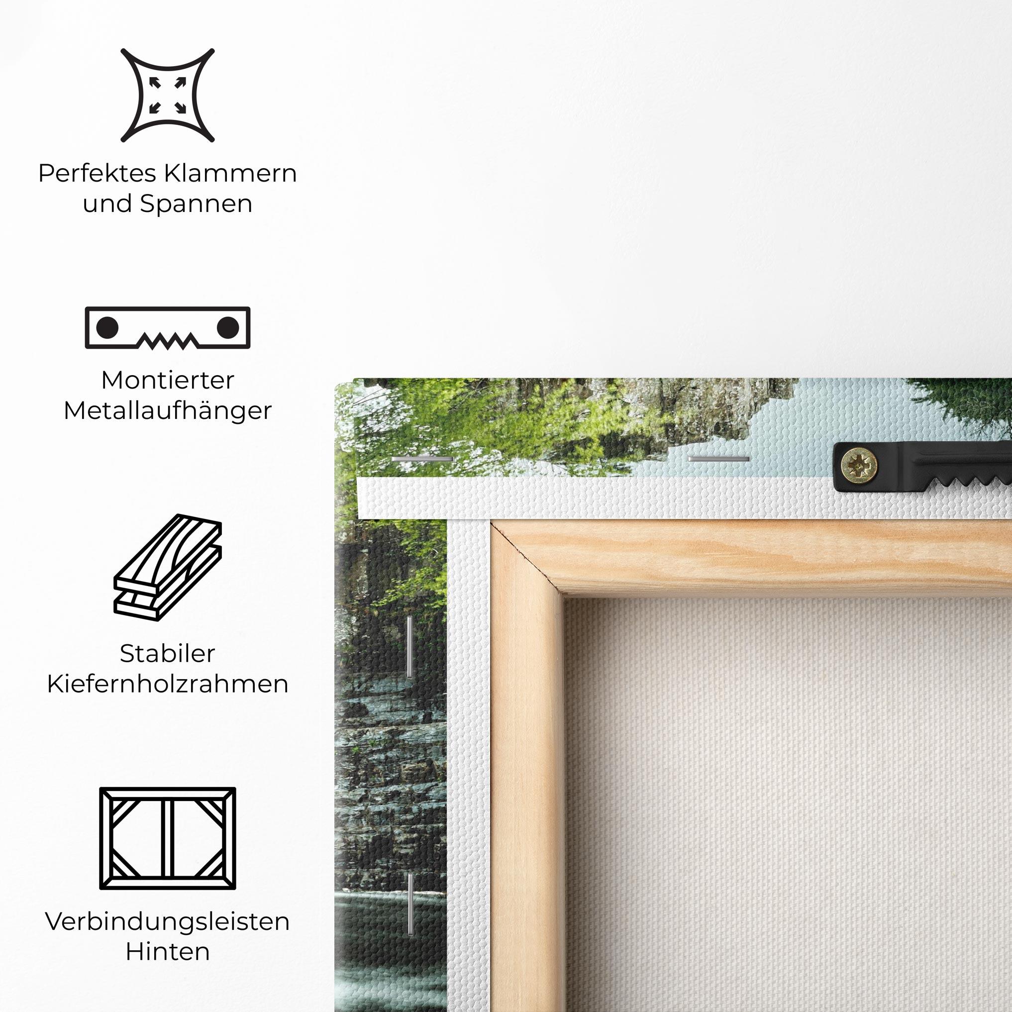 Leinwandbild Beautiful Water Falling mockup 5