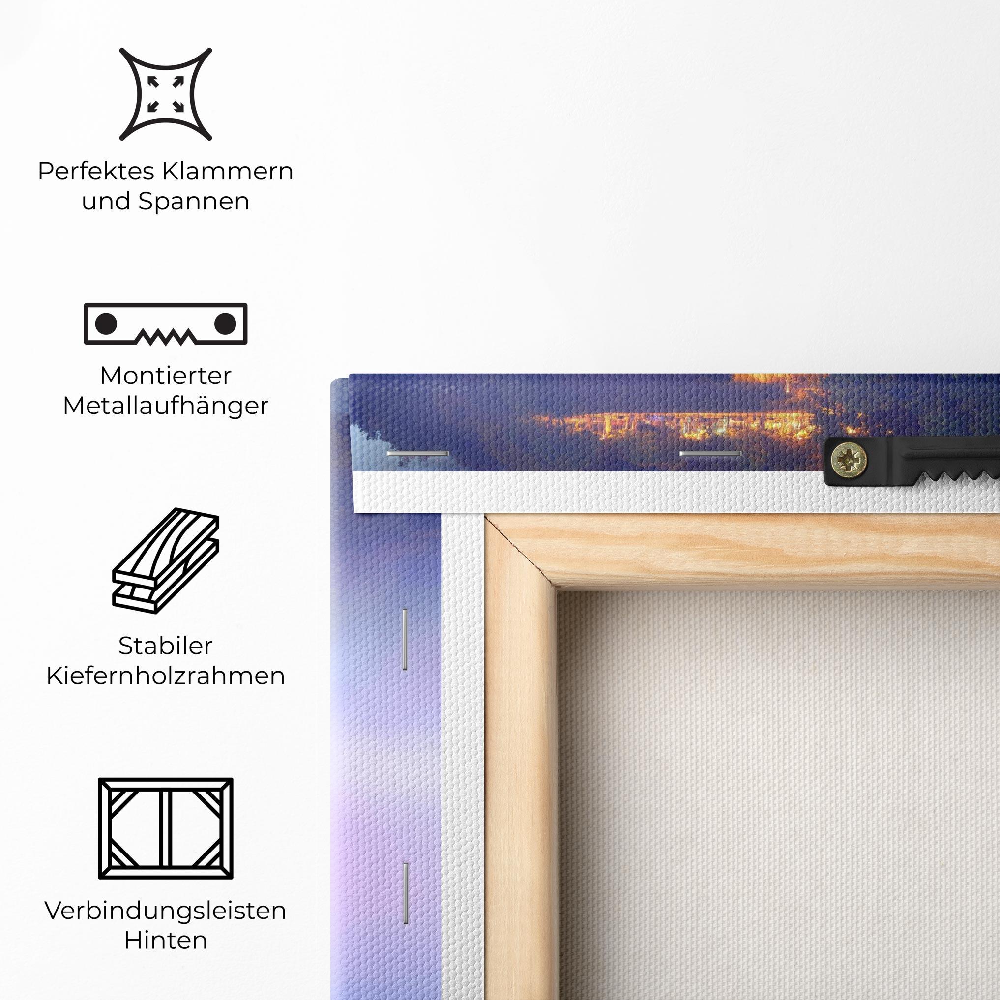 Leinwandbild Dreamy Purple Waterfall mockup 5