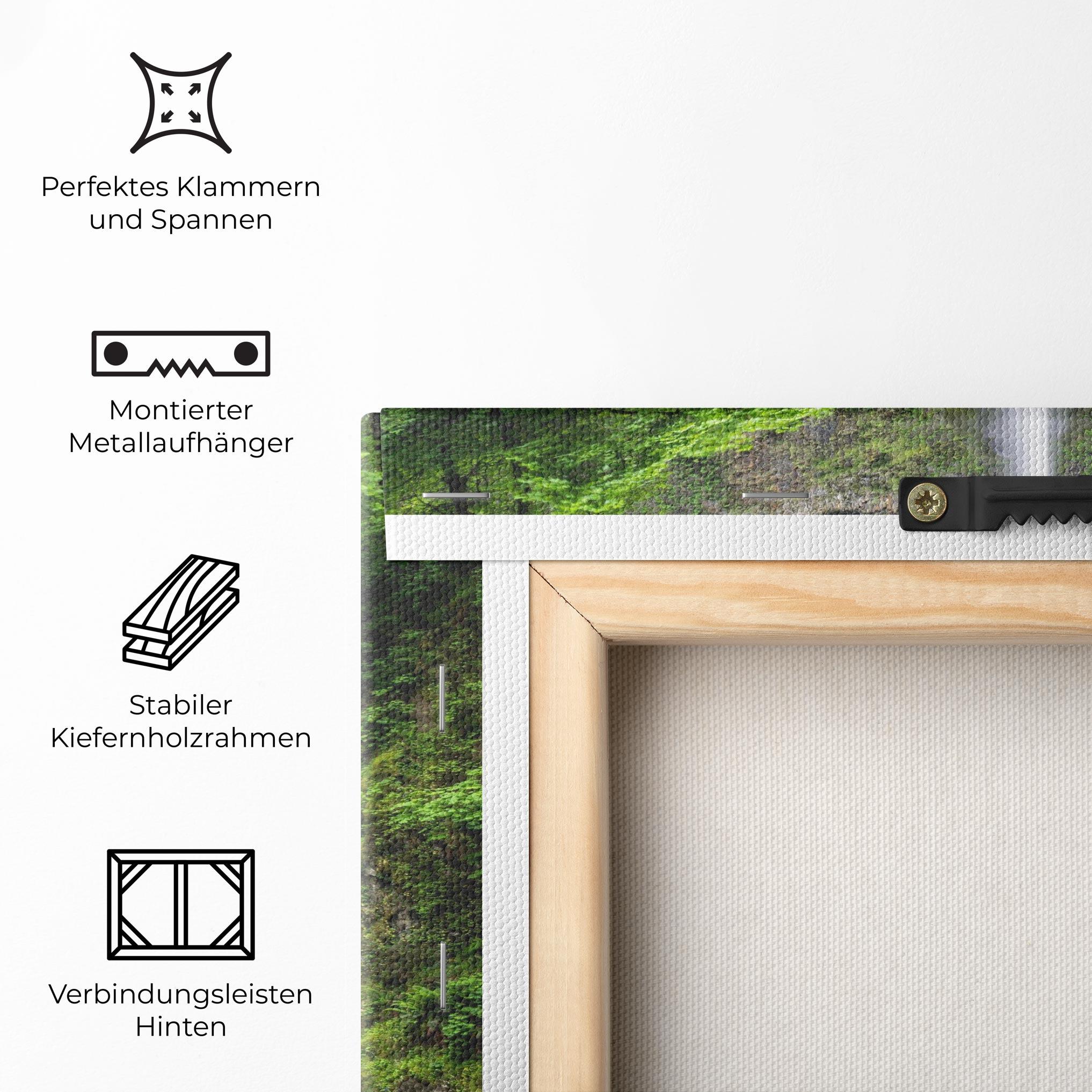 Leinwandbild Green Leaves Bridge View mockup 5