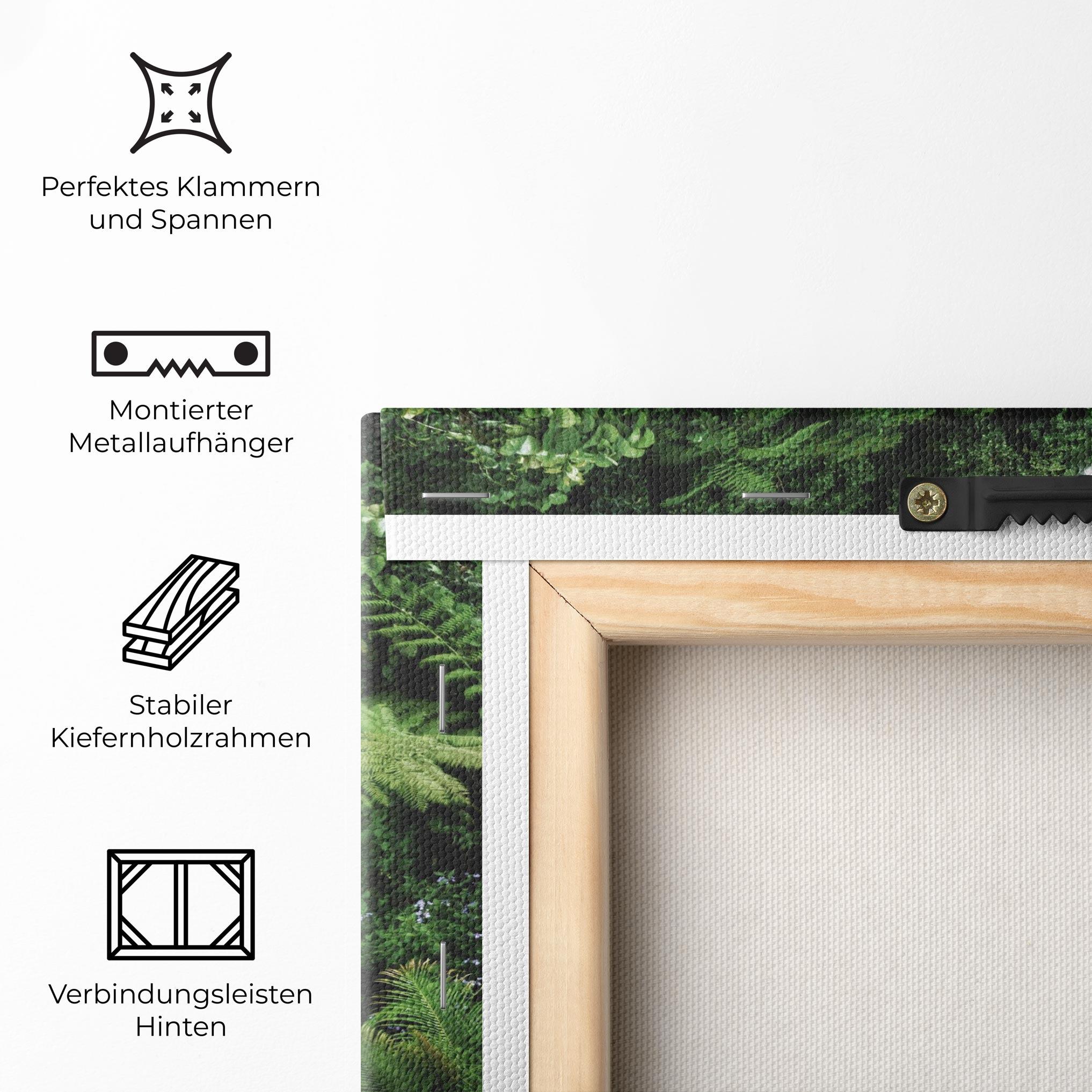 Leinwandbild Green Nature Waterfall mockup 5