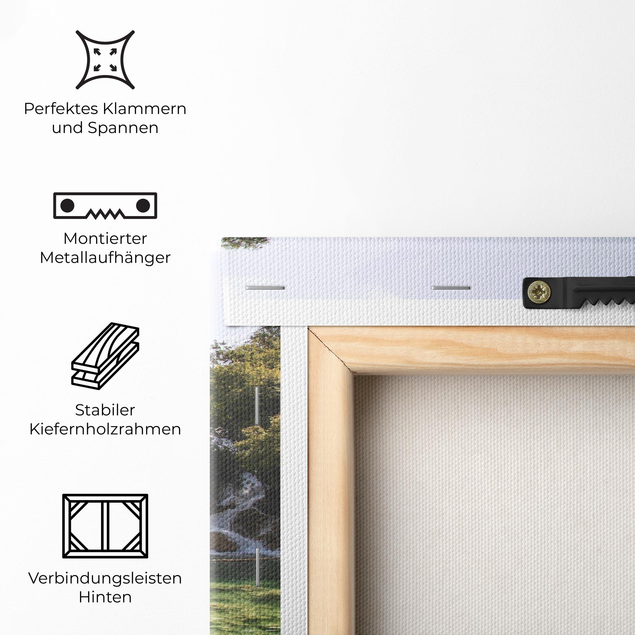 Leinwandbild Green Waterfall mockup 5