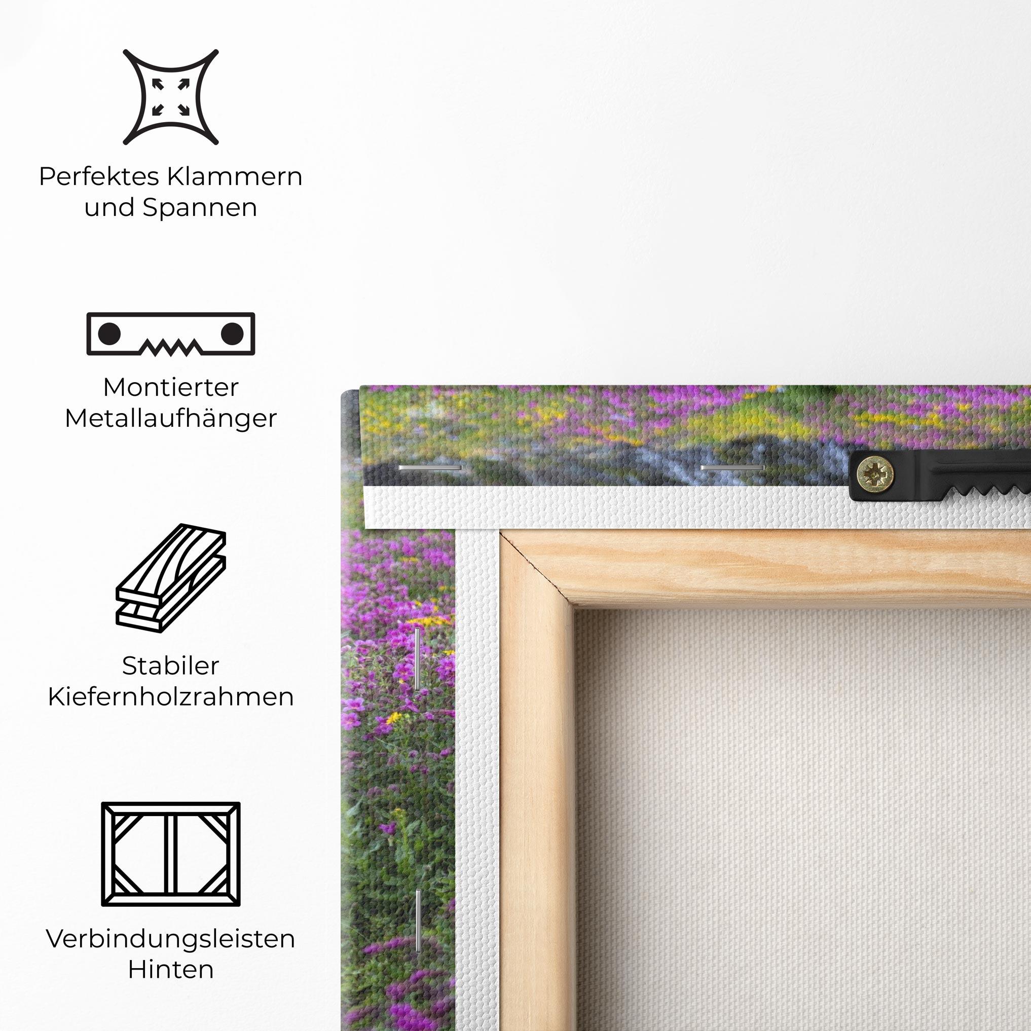 Leinwandbild Purple Field Waterfall mockup 5