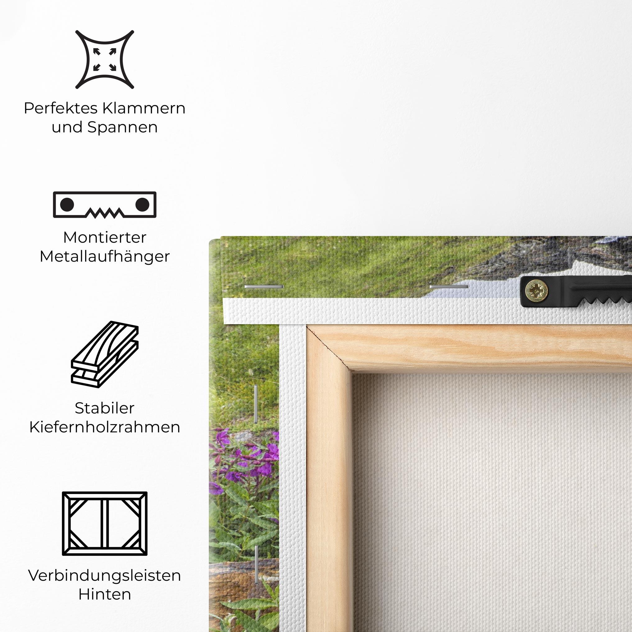 Leinwandbild Purple Flowers Waterfall mockup 5