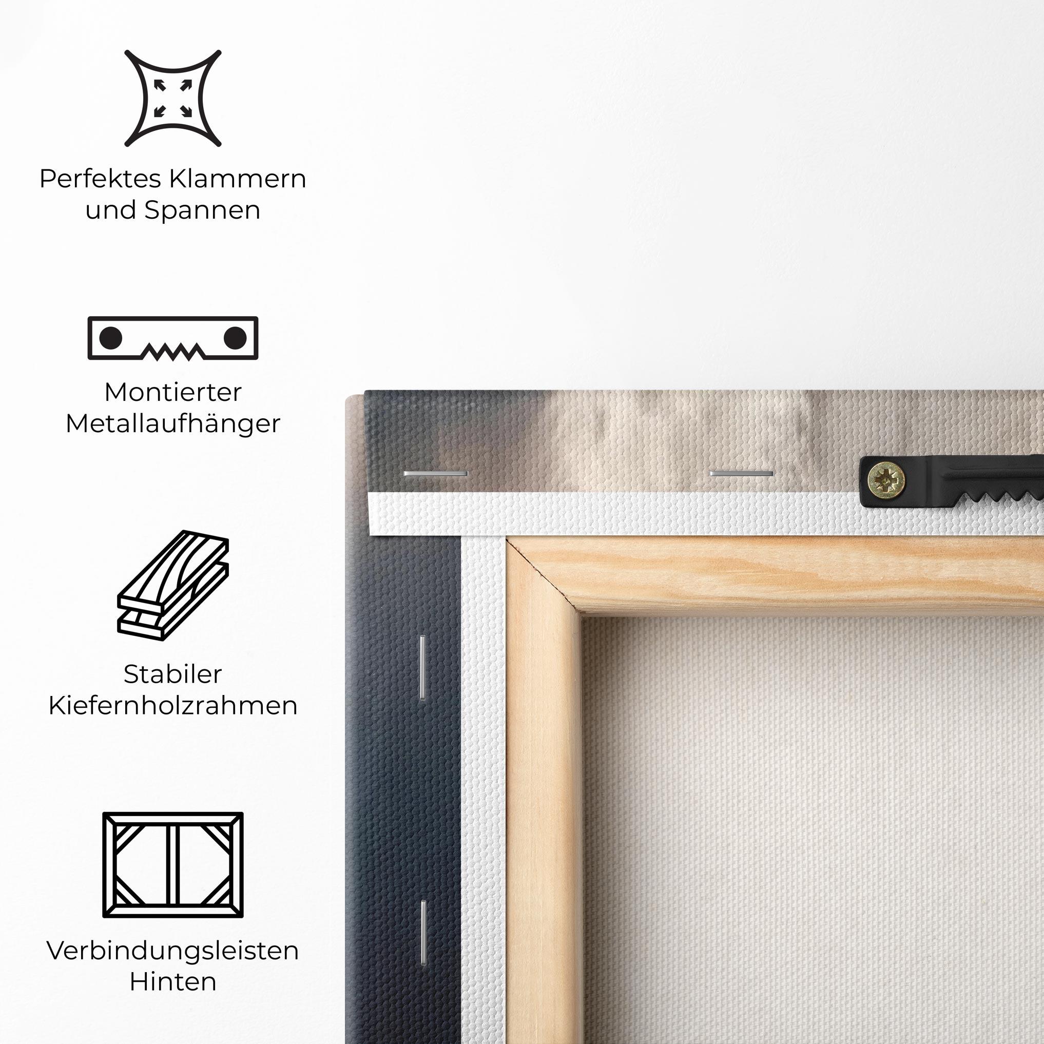 Leinwandbild Small Man Waterfall mockup 5