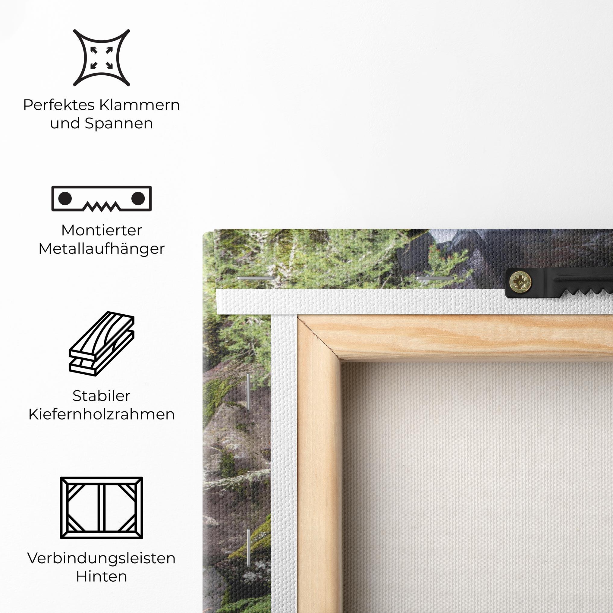 Leinwandbild Water Falling Forest mockup 5