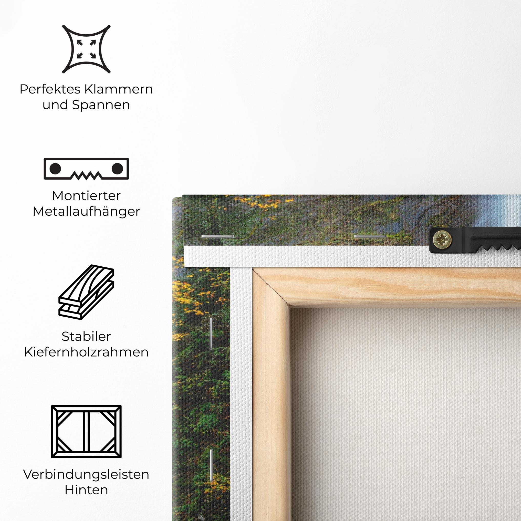 Leinwandbild Yellow Leaves Bridge mockup 5