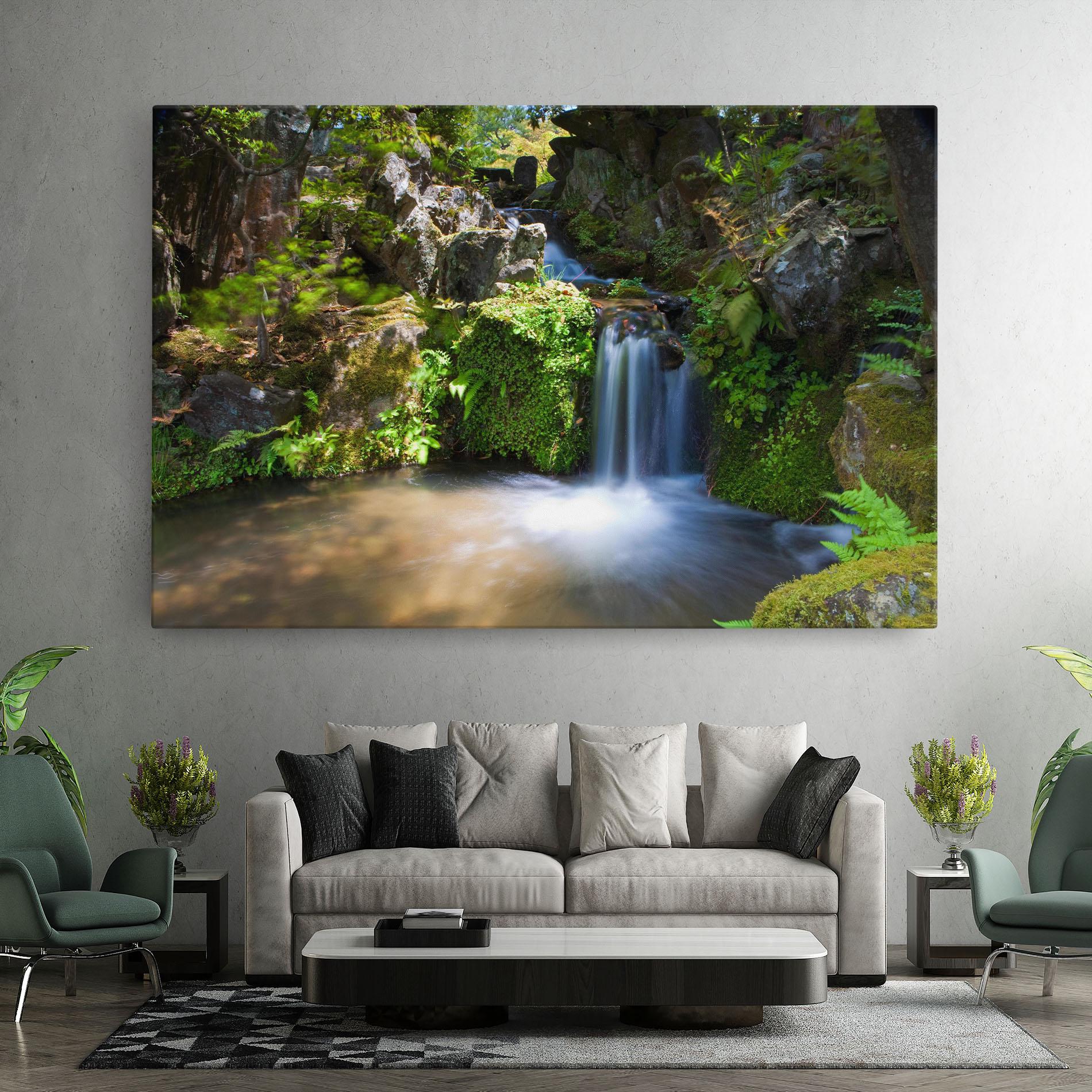 Leinwandbild Jungle View Waterfall mockup 7